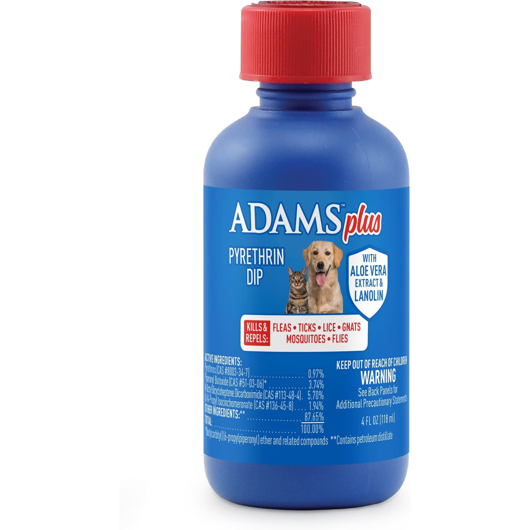ADAMS ADAMS Plus Pyrethrin Dip for Dogs & Cats, 4-fl oz bottle