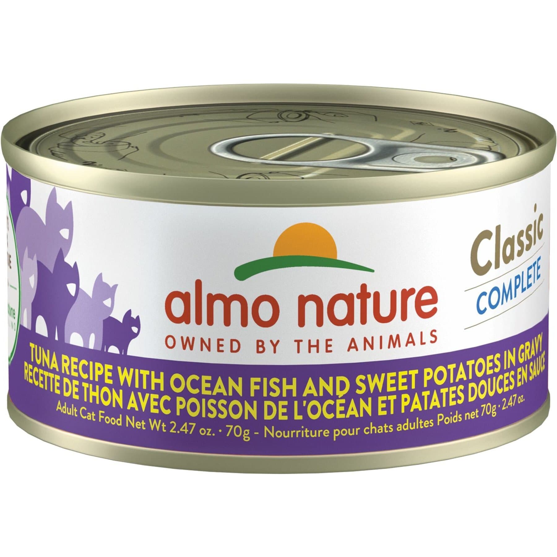 Almo Nature Almo Nature Classic Complete Grain-Free Tuna Recipe with Ocean Fish & Sweet Potato in Gravy Cat Food, 2.47-oz