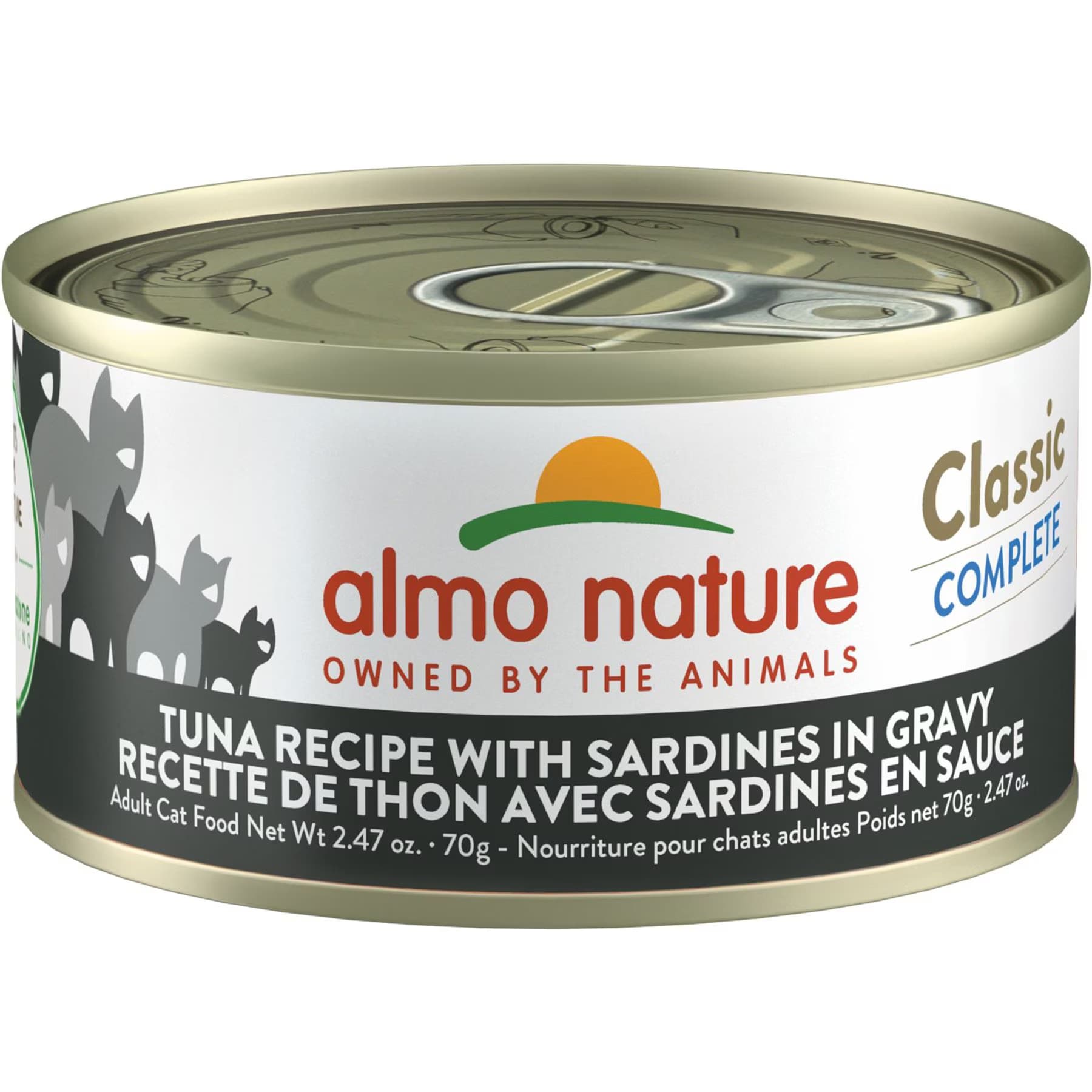 Almo Nature Almo Nature Classic Complete Grain-Free Tuna Recipe with Sardines in Gravy Cat Food, 2.47-oz