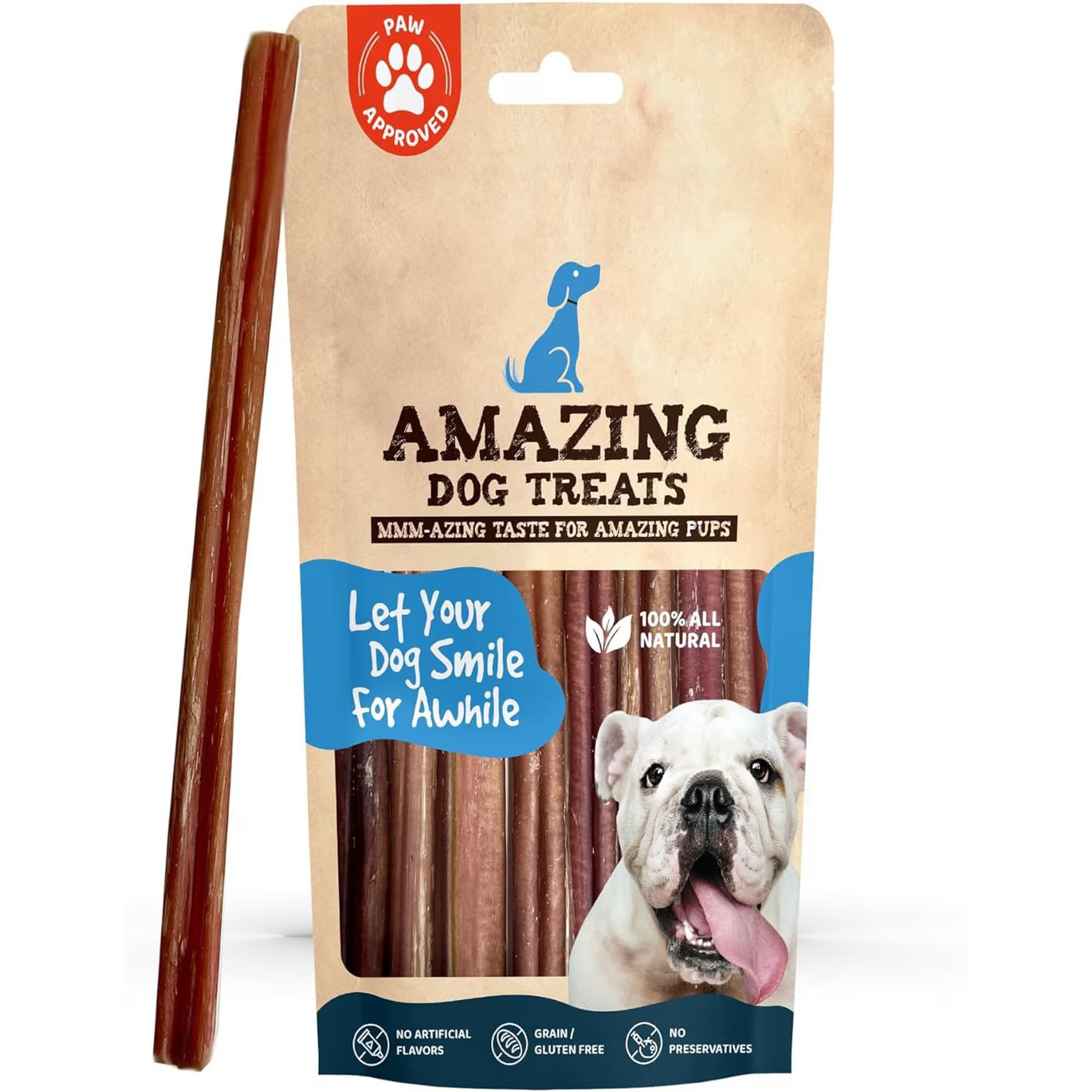 Amazing Dog Treats Amazing Dog Treats 12-inch Bully Stick Dog Treats