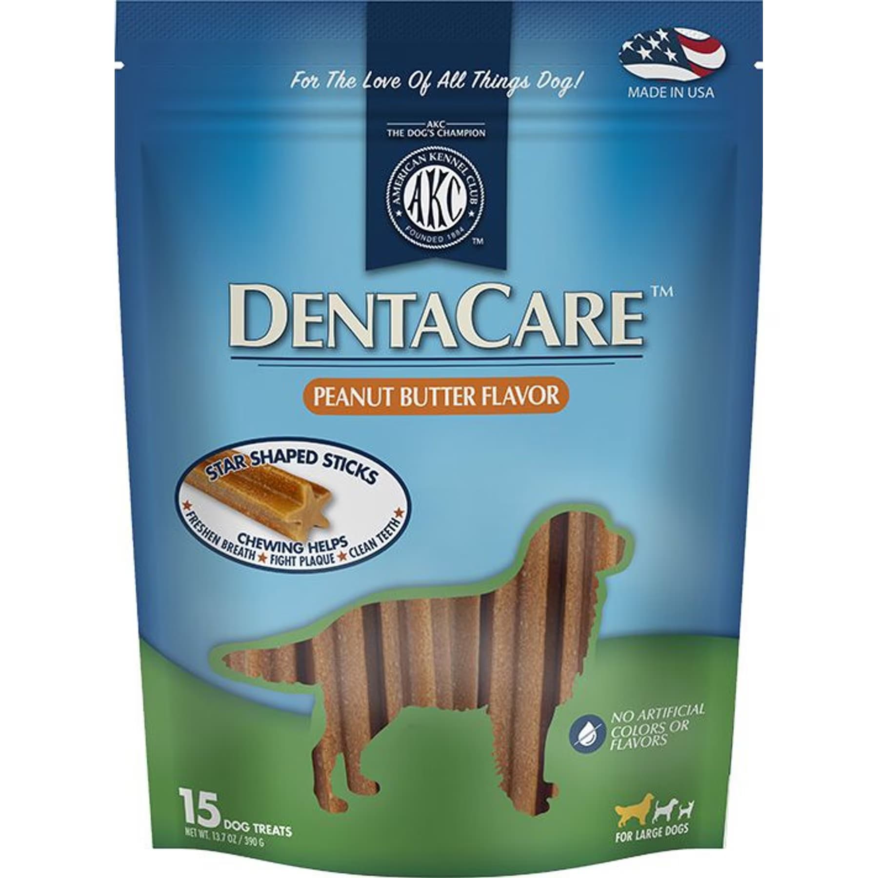 American Kennel Club Treats American Kennel Club Treats AKC Dentacare Peanut Butter Flavor Dental Dog Treats, Large