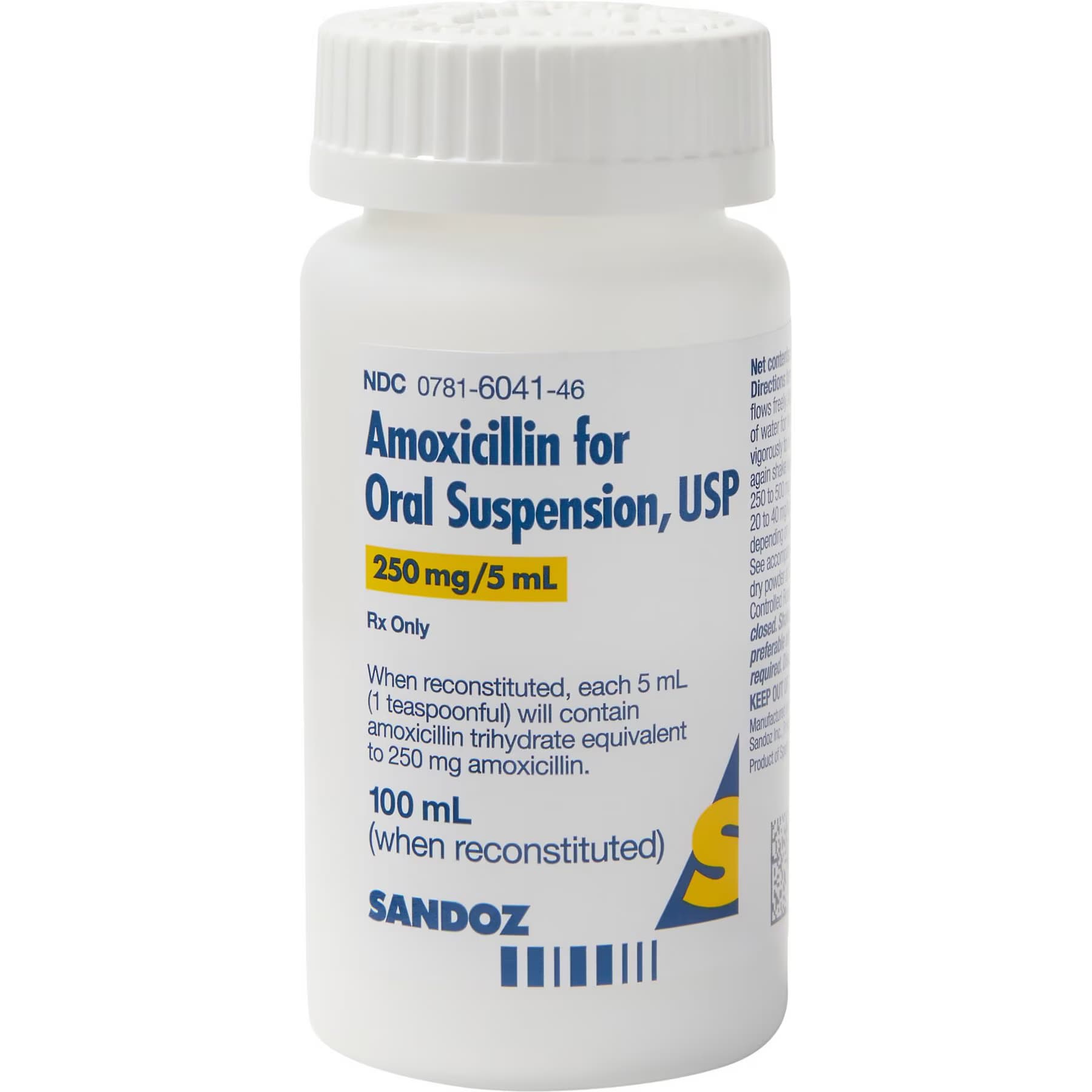 Amoxicillin (Generic) Powder for Suspension, 250-mg/5-mL, 150-mL — view 2
