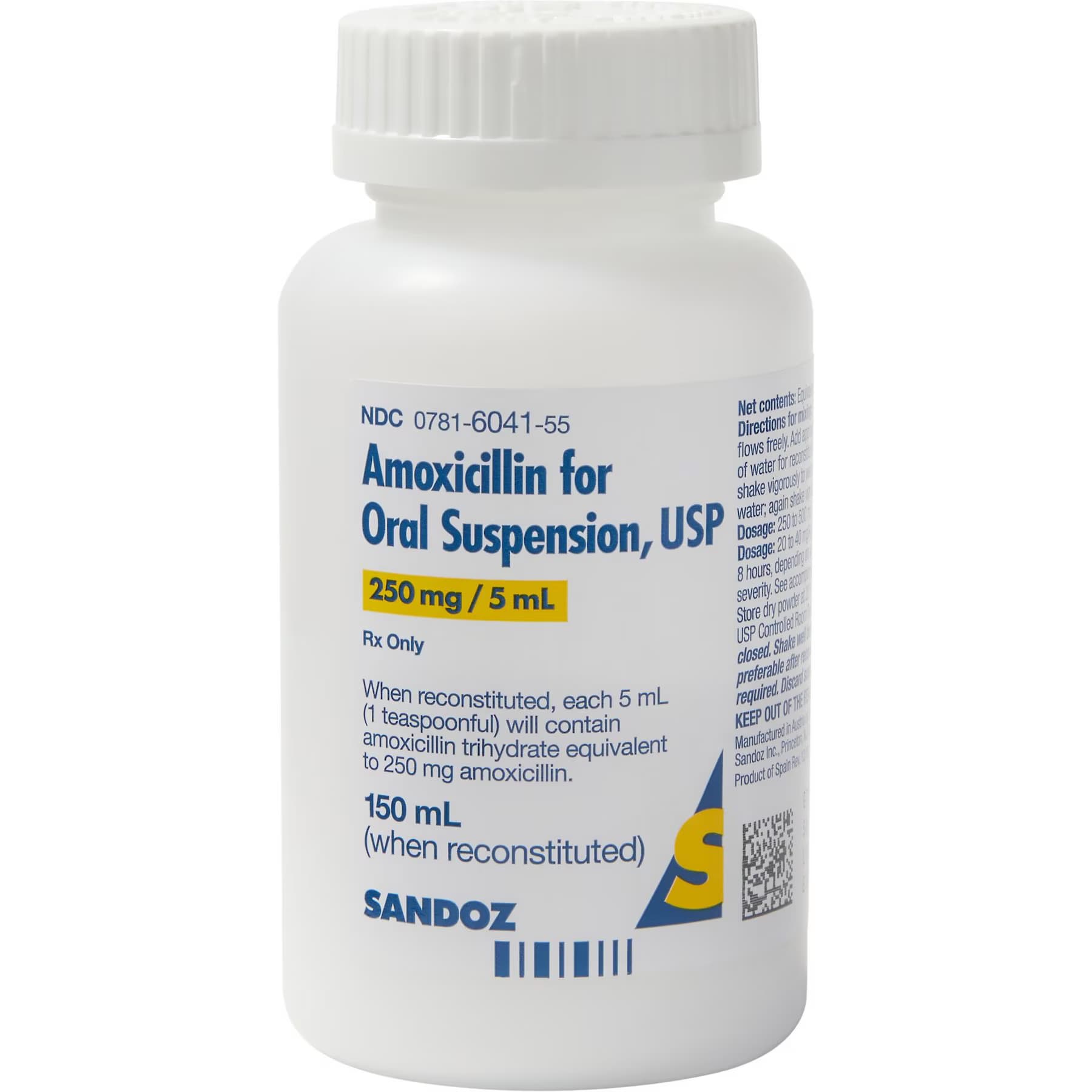 Amoxicillin Amoxicillin (Generic) Powder for Suspension, 250-mg/5-mL, 150-mL