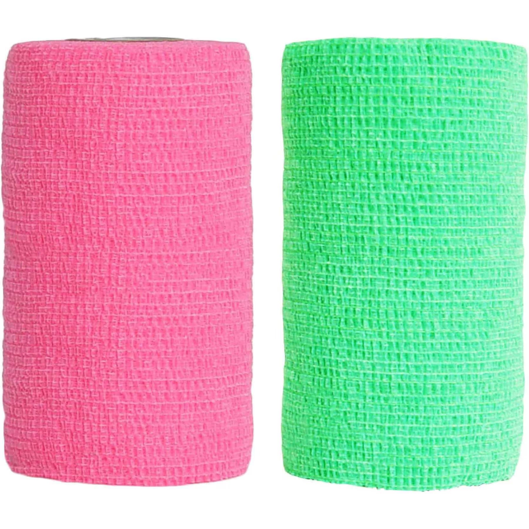 Andover Healthcare Andover Healthcare CoFlex Vet Horse, Dog & Cat Bandage, Neon Pink, 4-in & Andover Healthcare CoFlex Vet Horse, Dog & Cat Bandage, Neon Green, 4-in