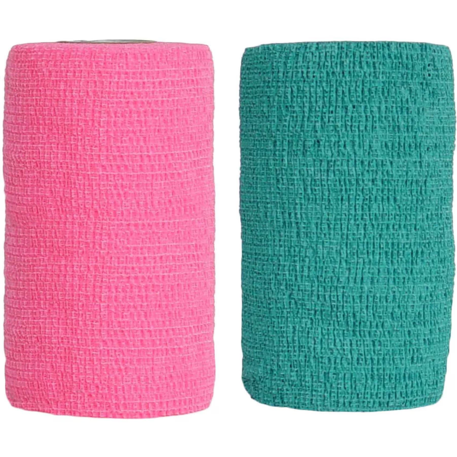 Andover Healthcare Andover Healthcare CoFlex Vet Horse, Dog & Cat Bandage, Neon Pink, 4-in & Andover Healthcare CoFlex Vet Horse, Dog & Cat Bandage, Teal, 4-in