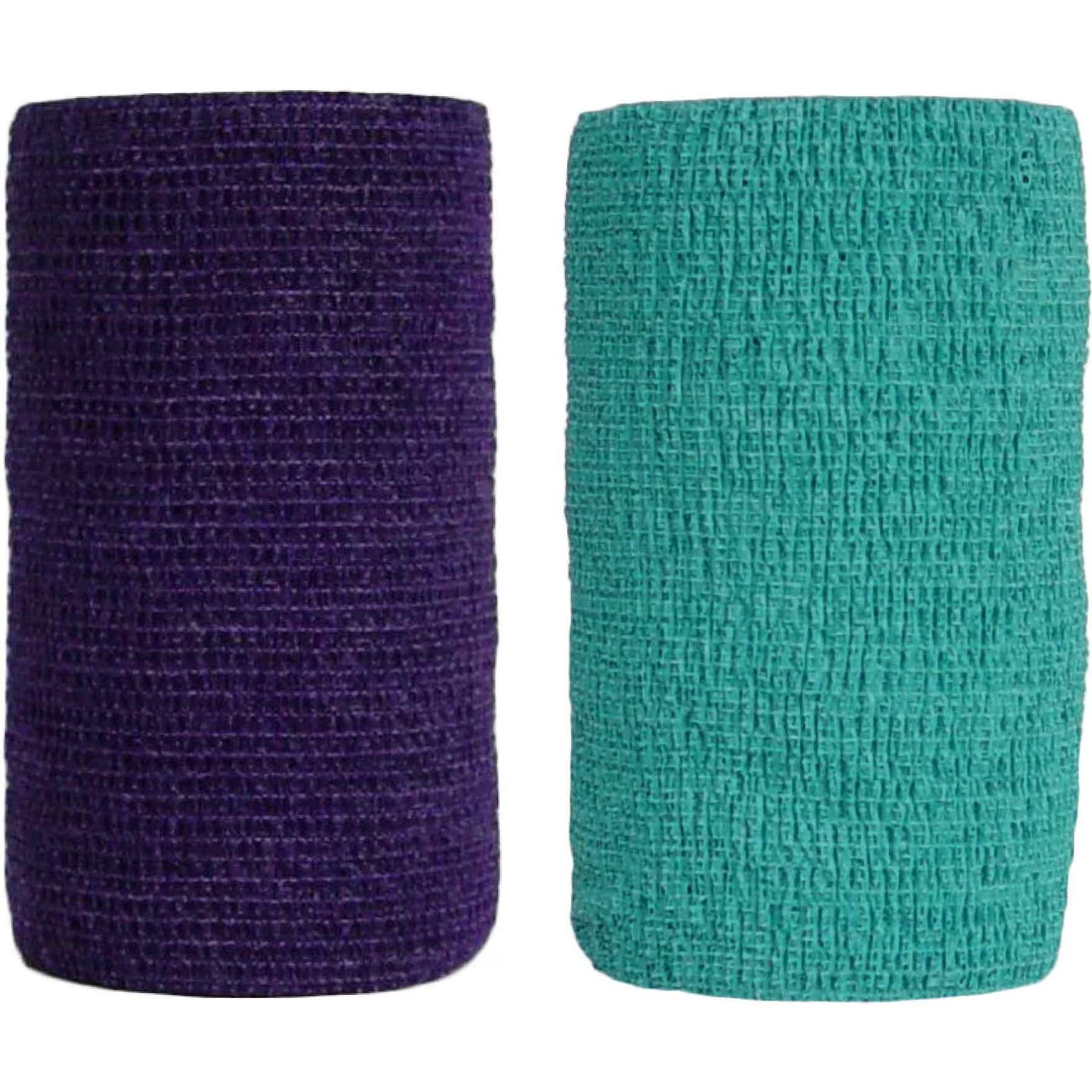 Andover Healthcare Andover Healthcare CoFlex Vet Horse, Dog & Cat Bandage, Purple, 4-in & Andover Healthcare CoFlex Vet Horse, Dog & Cat Bandage, Teal, 4-in