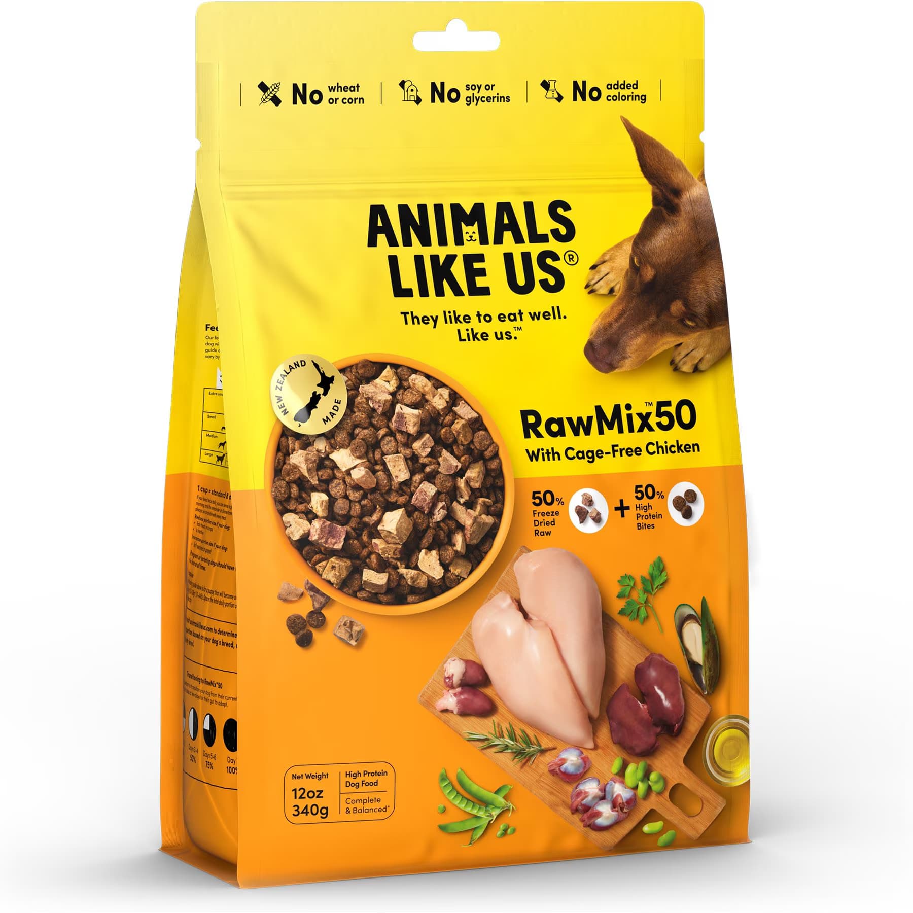 Animals Like Us RawMix50 with Cage-Free Chicken Grain-Free Freeze-Dried Dog Food, 8-lb bundle — view 2