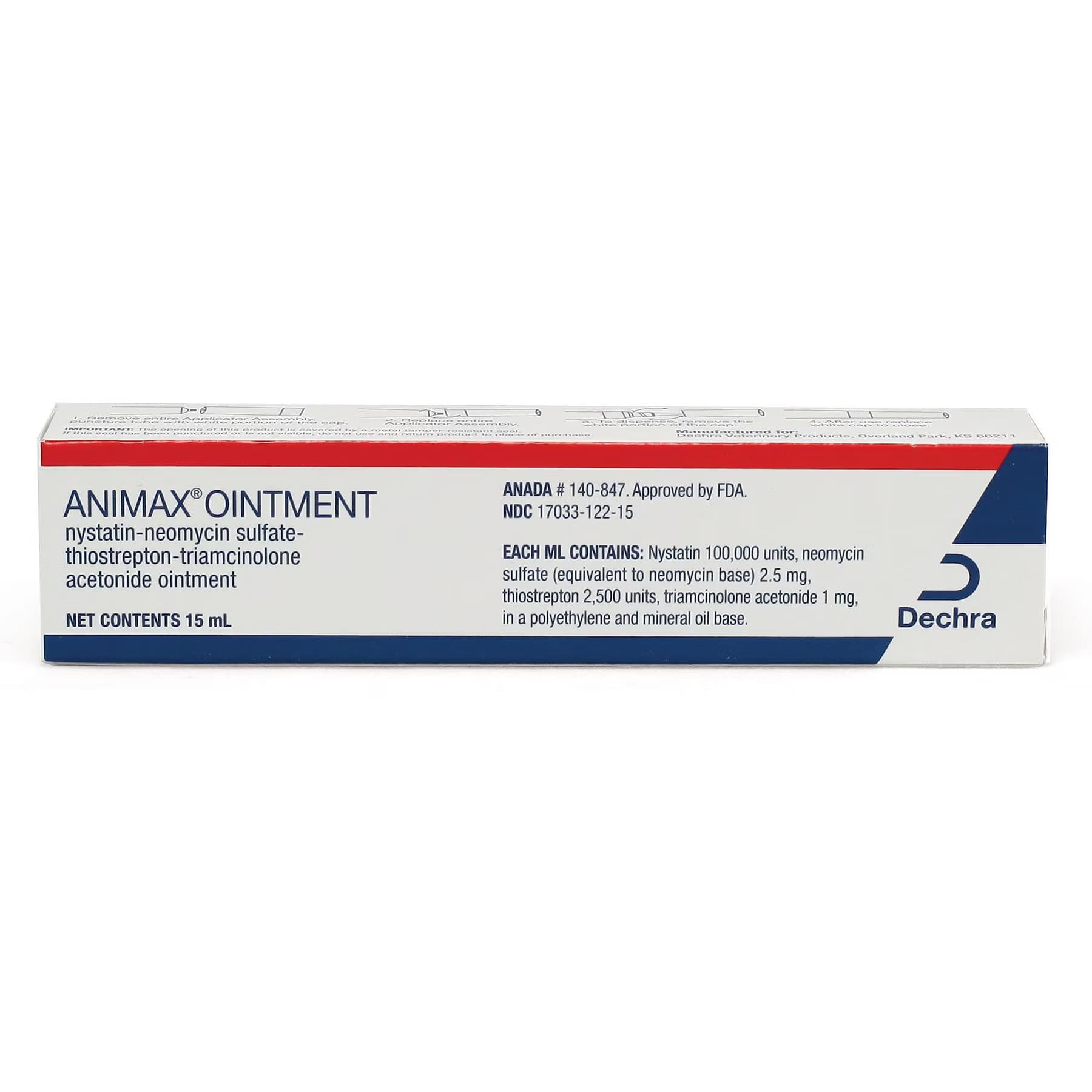 Animax Ointment for Dogs & Cats, 7.5-mL — 100,000 units/mL — view 2