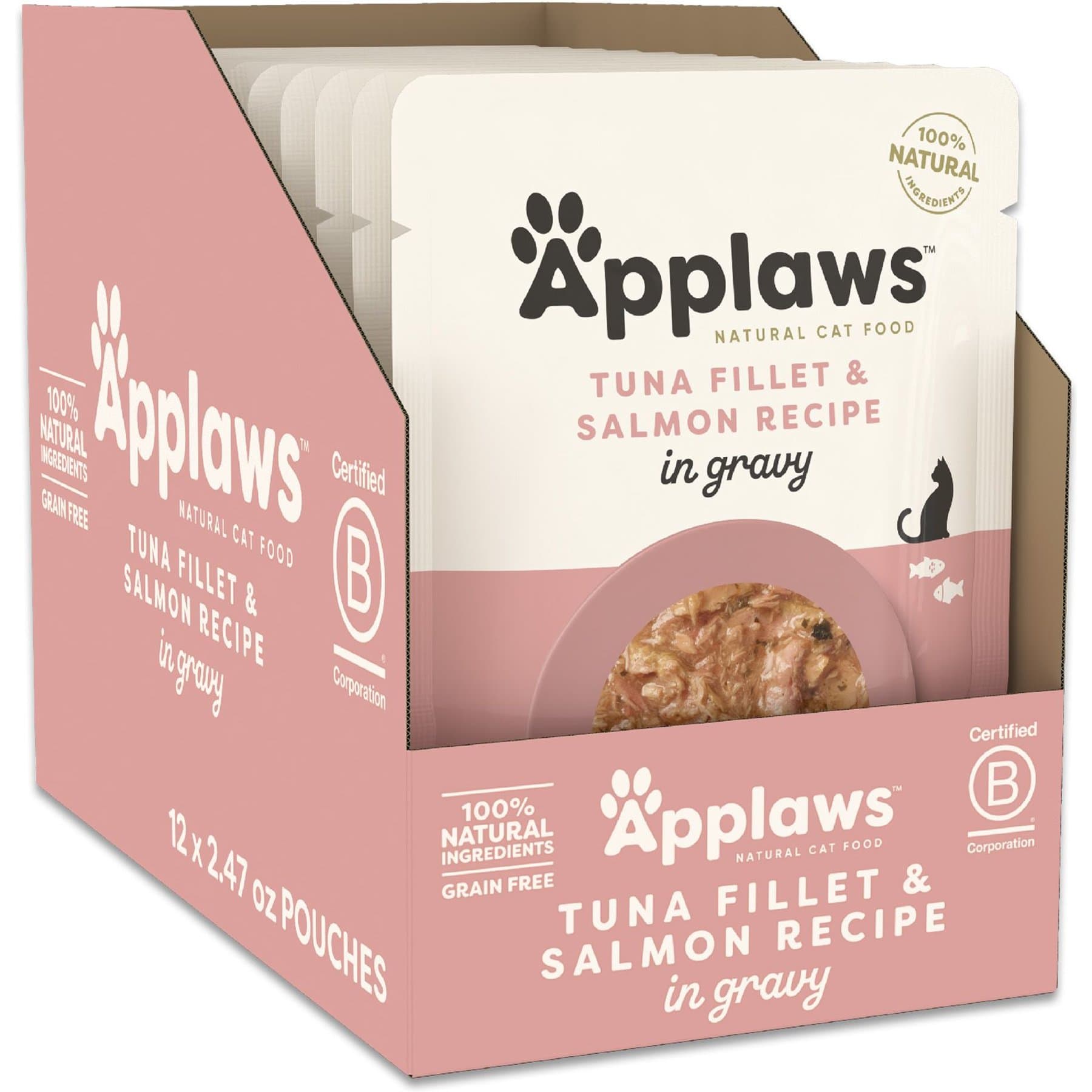 Applaws Applaws Tuna Flakes with Sockeye Salmon in Gravy Wet Cat Food, 2.47-oz