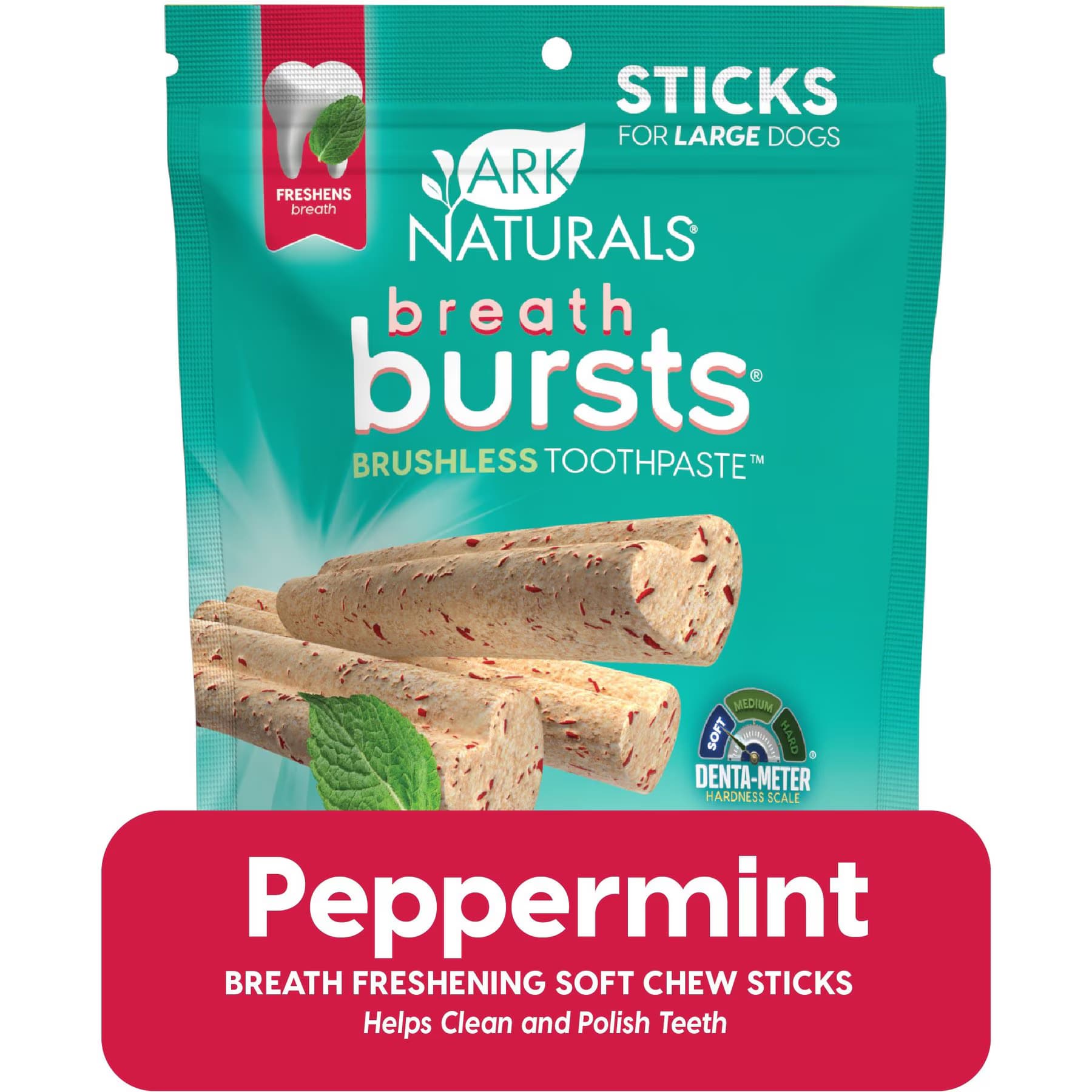 Ark Naturals Ark Naturals Breath Bursts Peppermint Sticks Medium/Large Dental Dog Treats