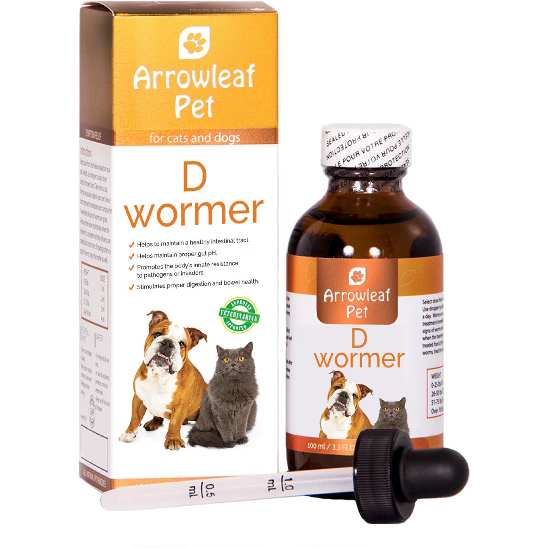 Arrowleaf Pet D Wormer Natural Dewormer Alternative for Cats & Dogs — view 2