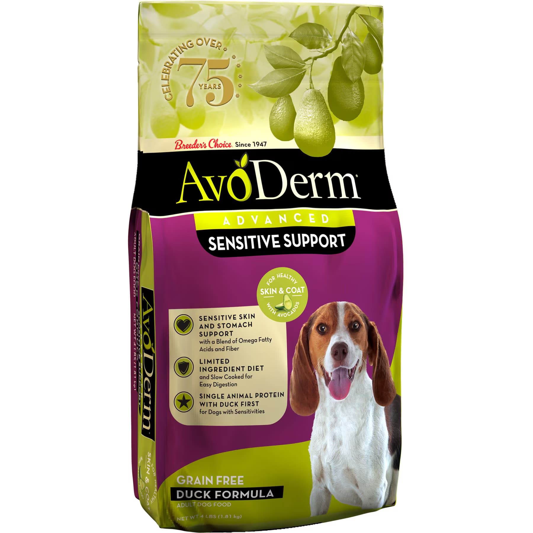 AvoDerm Natural Grain-Free Sensitive Support Duck Recipe Adult Dry Dog Food — view 2