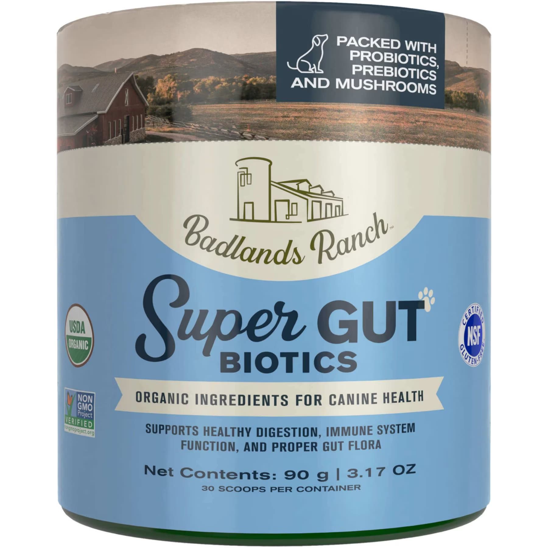 Badlands Ranch Badlands Ranch Super Gut Biotics Healthy Digestion Powder Supplement for Dogs
