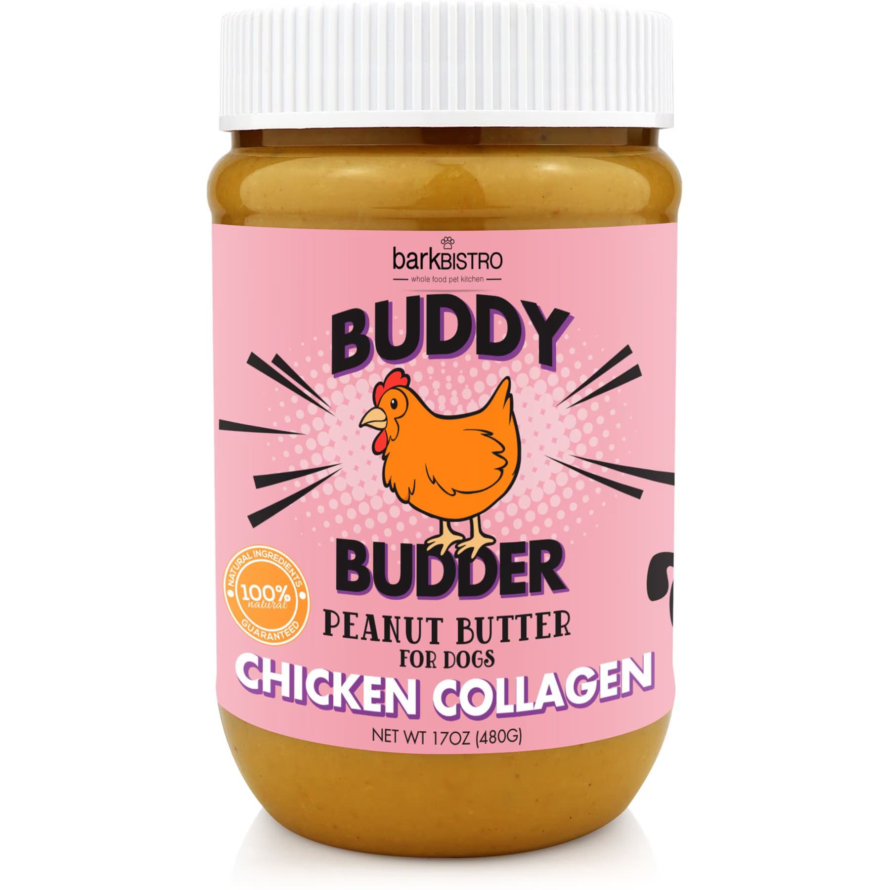 Bark Bistro Company Bark Bistro Company Chicken Collagen Buddy Budder Dog Treat, 17-oz jar