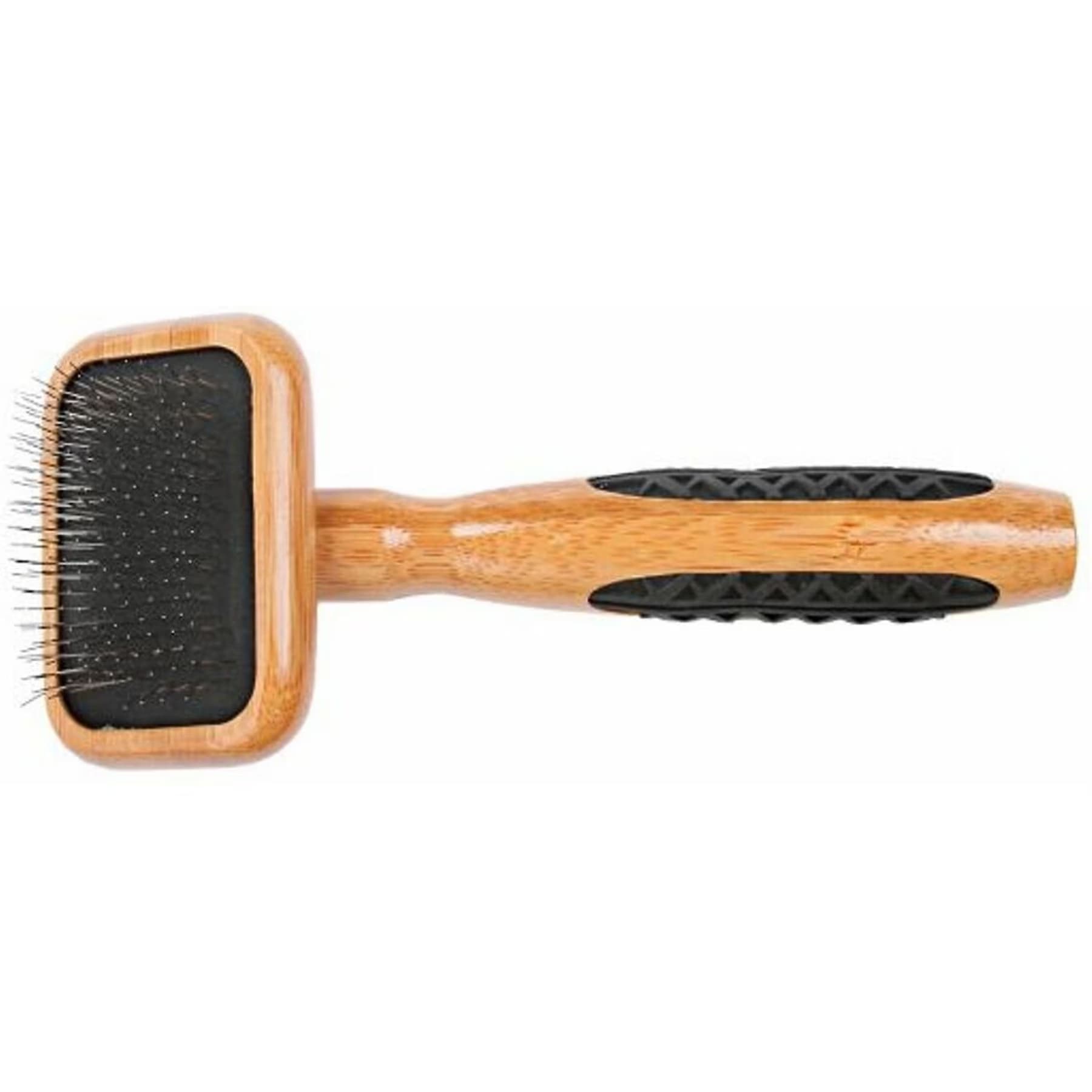 Bass Brushes Bass Brushes De-matting Slicker Style Dog & Cat Brush, Bamboo-Dark Finish, X-Small