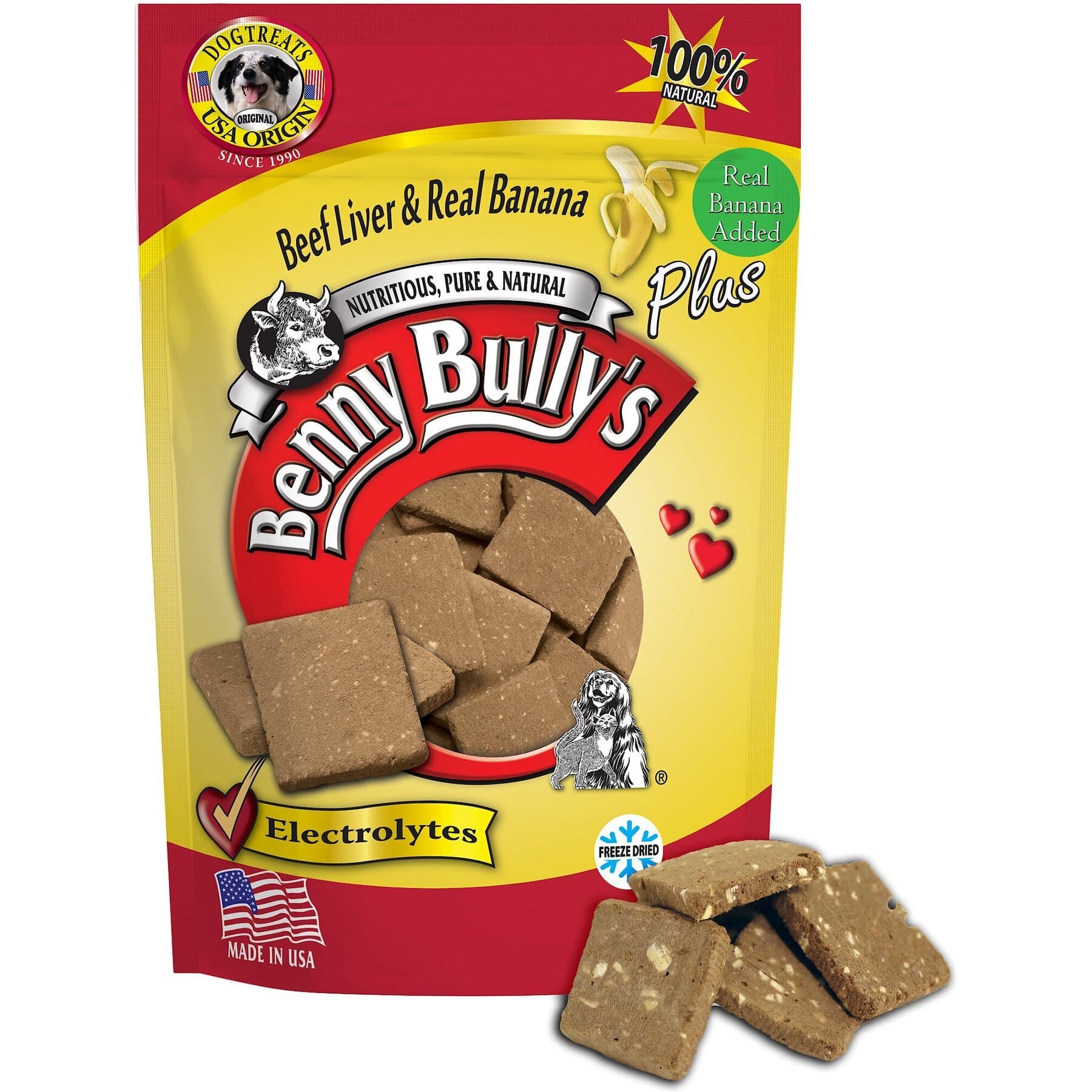 Benny Bullys Benny Bullys Plus Beef Liver & Banana Freeze-Dried Dog Treats