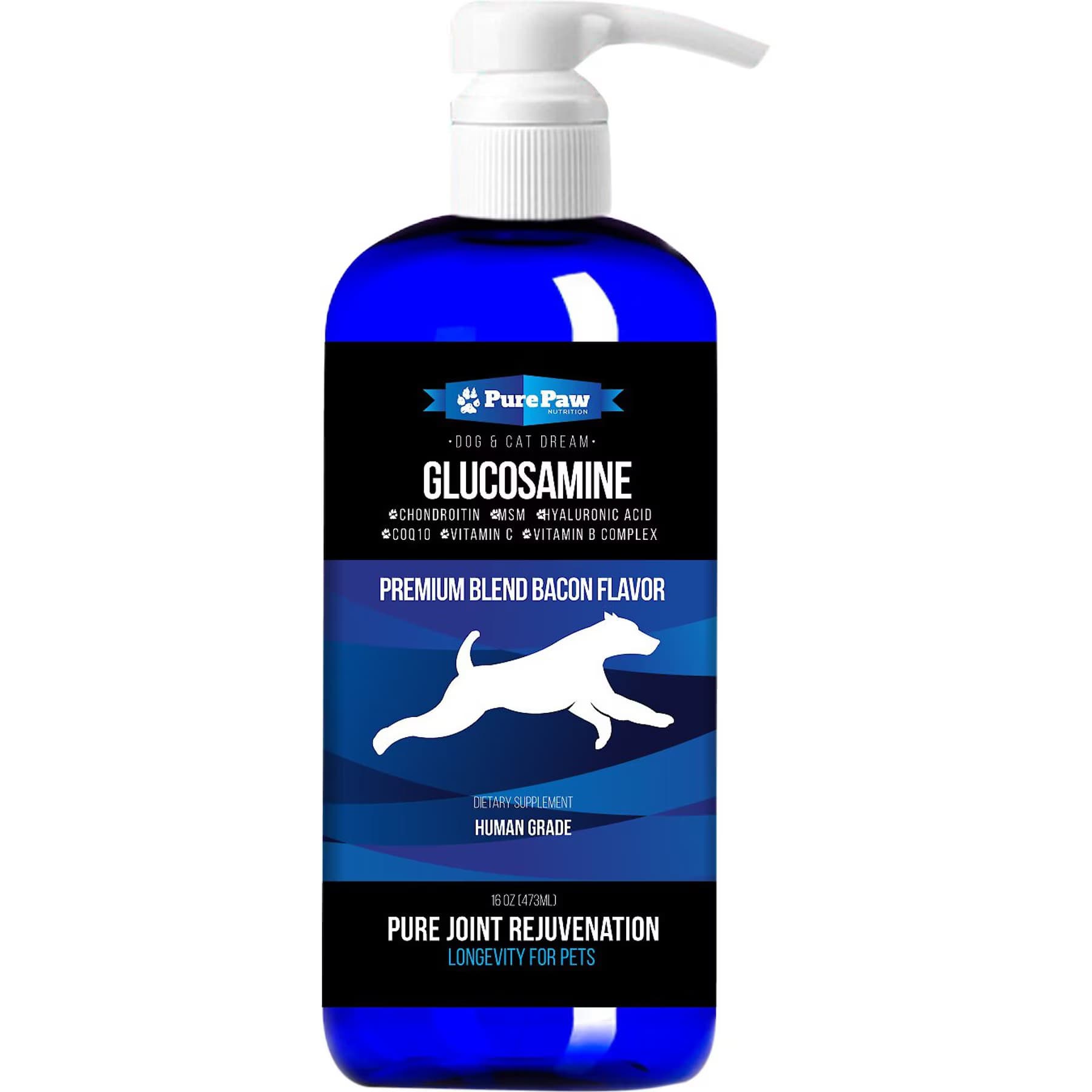 Best Paw Nutrition Best Paw Nutrition Premium Dream Glucosamine Joint Support Dog & Cat Liquid Supplement, Bacon Flavor, 16-fl oz