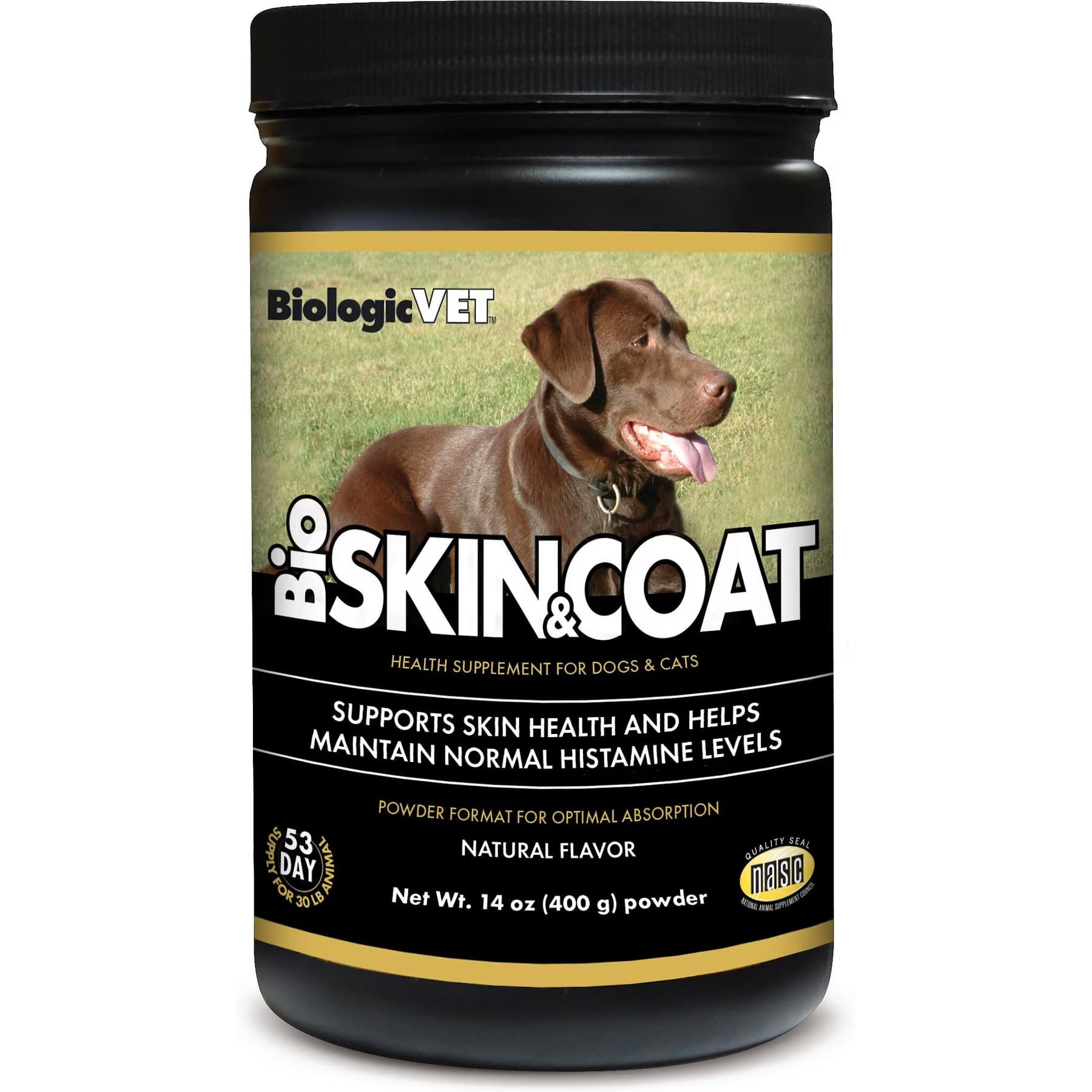 Biologic Vet BIOVET BioSKIN&COAT Natural Antihistamine Dog & Cat Supplement, 3.5-lb jar — view 3