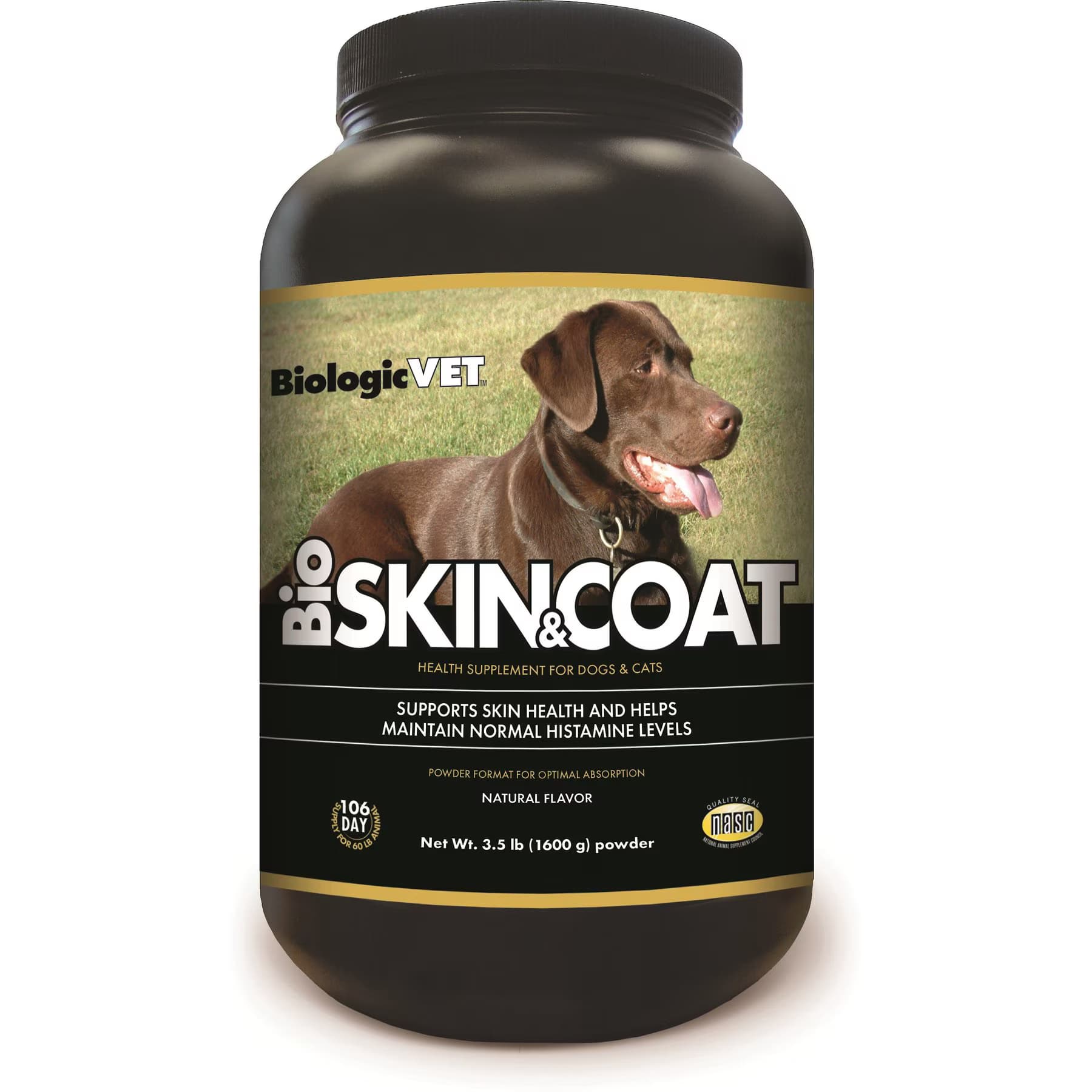 Biologic Vet BIOVET BioSKIN&COAT Natural Antihistamine Dog & Cat Supplement, 3.5-lb jar — view 2