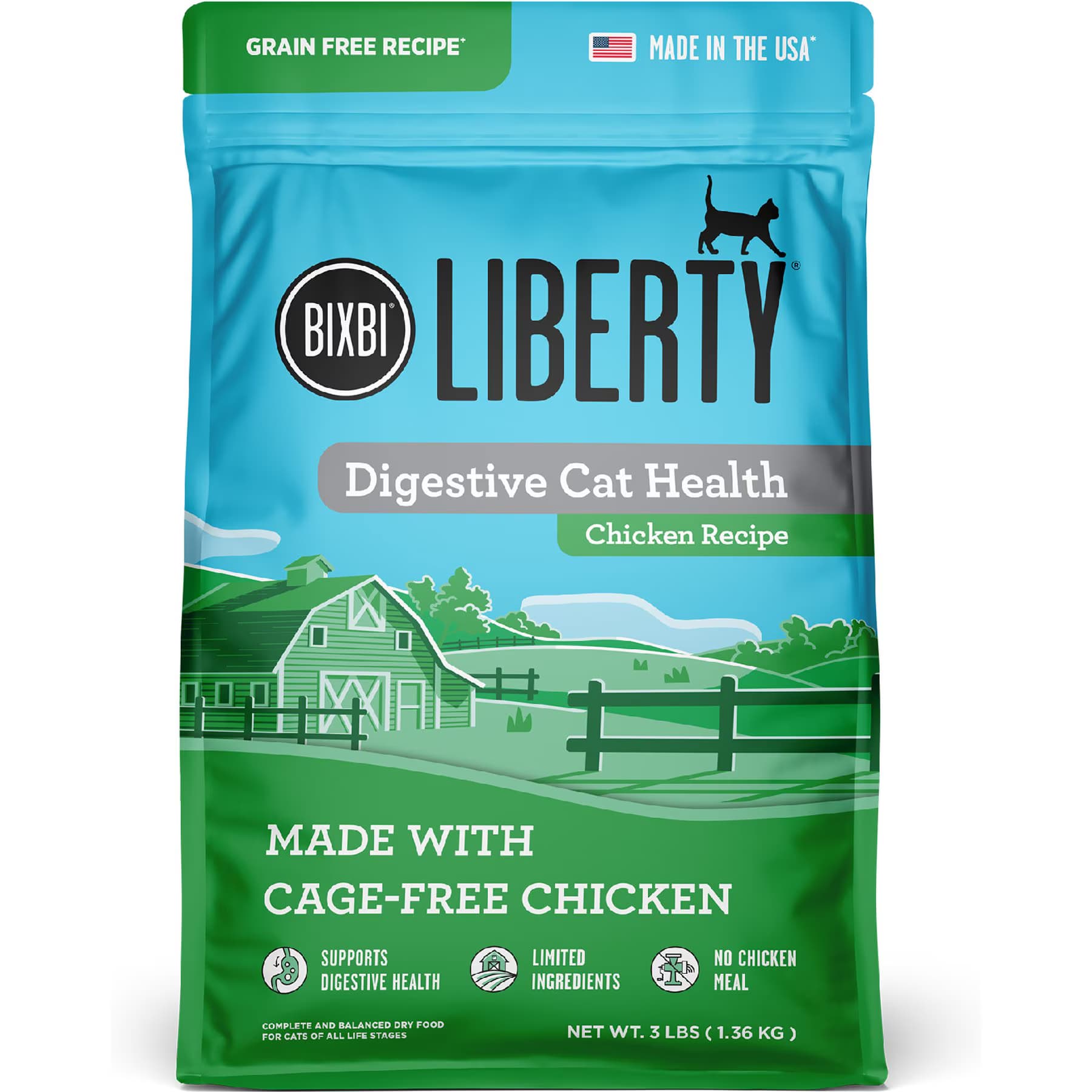 BIXBI BIXBI Liberty Digestive Health Chicken Recipe Grain-Free Dry Cat Food