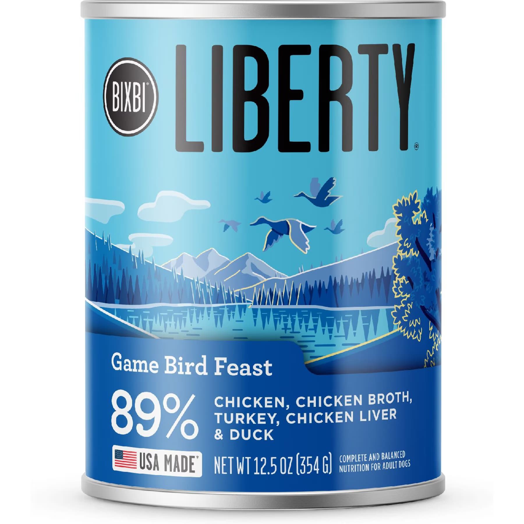 BIXBI BIXBI Liberty Game Bird Feast Turkey, Turkey Broth, Chicken, Duck & Turkey Liver Wet Dog Food