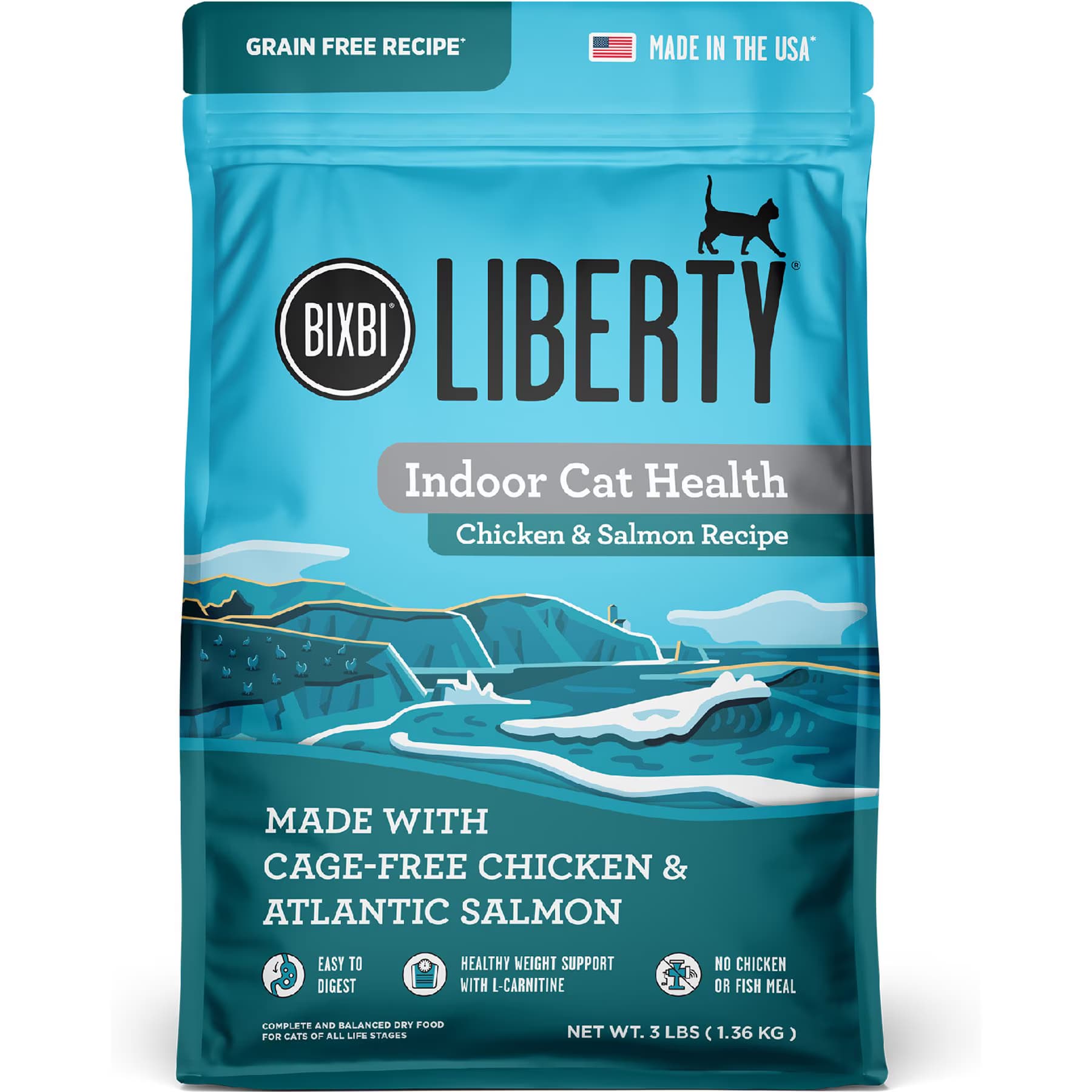BIXBI BIXBI Liberty Indoor Health Chicken & Salmon Recipe Grain-Free Dry Cat Food