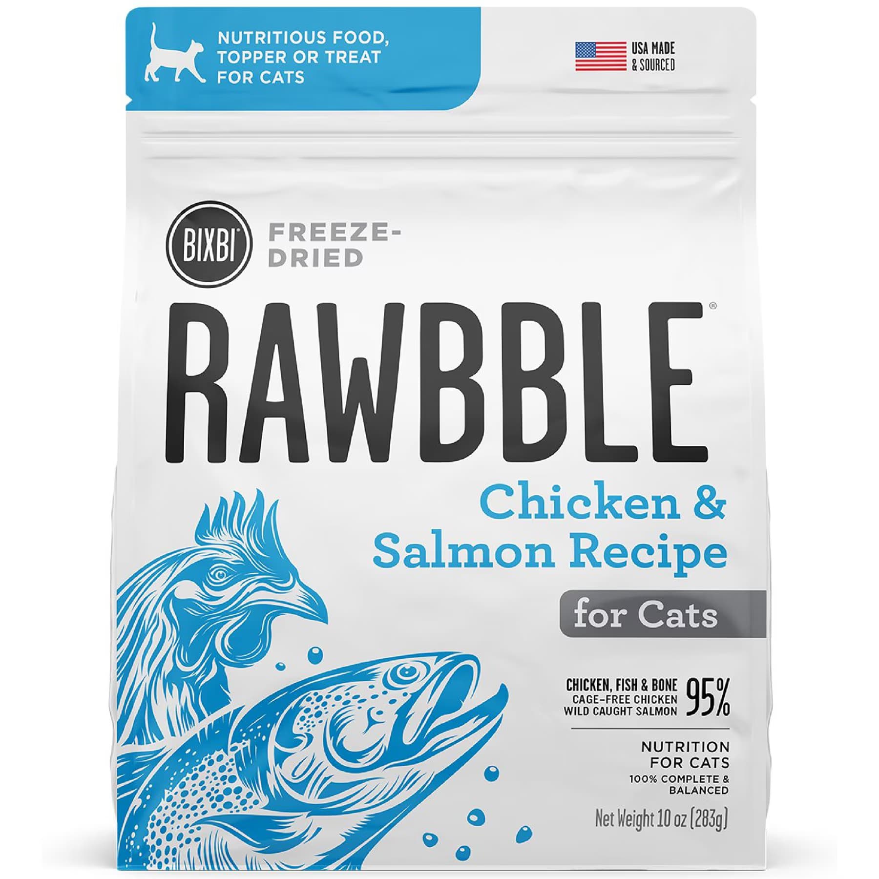 BIXBI RAWBBLE Chicken & Salmon Recipe Grain-Free Freeze-Dried Cat Food — view 2