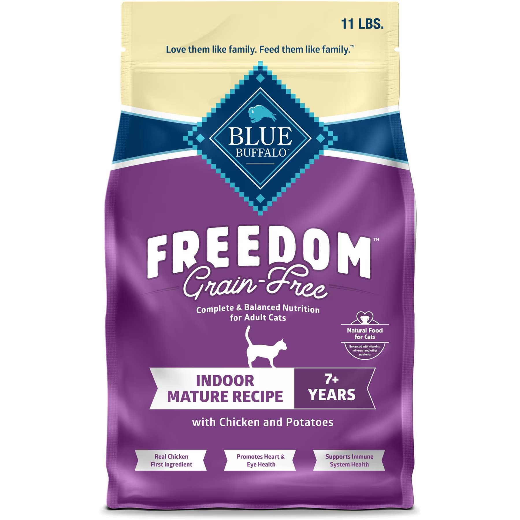 Blue Buffalo Blue Buffalo Freedom Indoor Mature Chicken Recipe Grain-Free Dry Cat Food