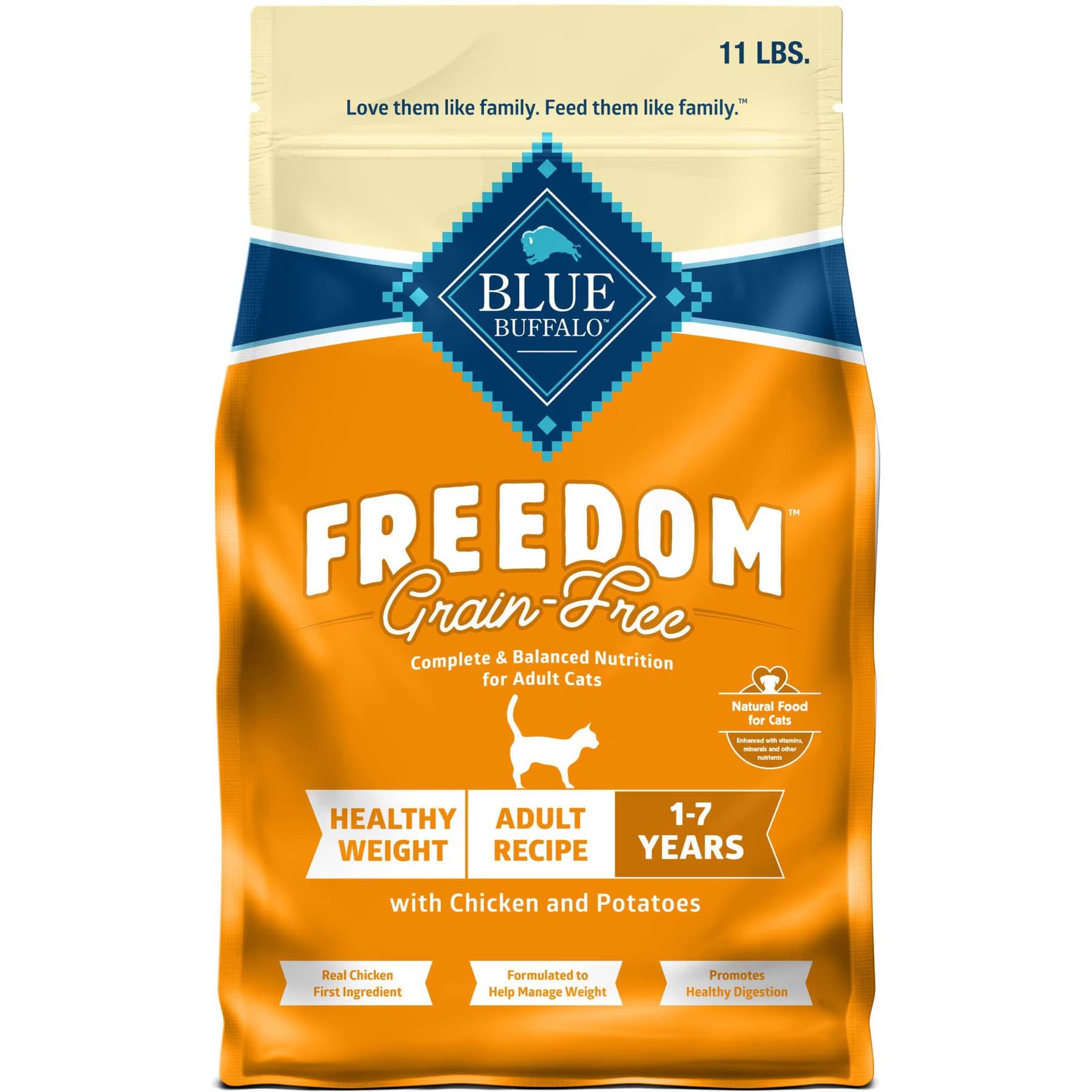 Blue Buffalo Blue Buffalo Freedom Indoor Weight Control Chicken Recipe Grain-Free Dry Cat Food