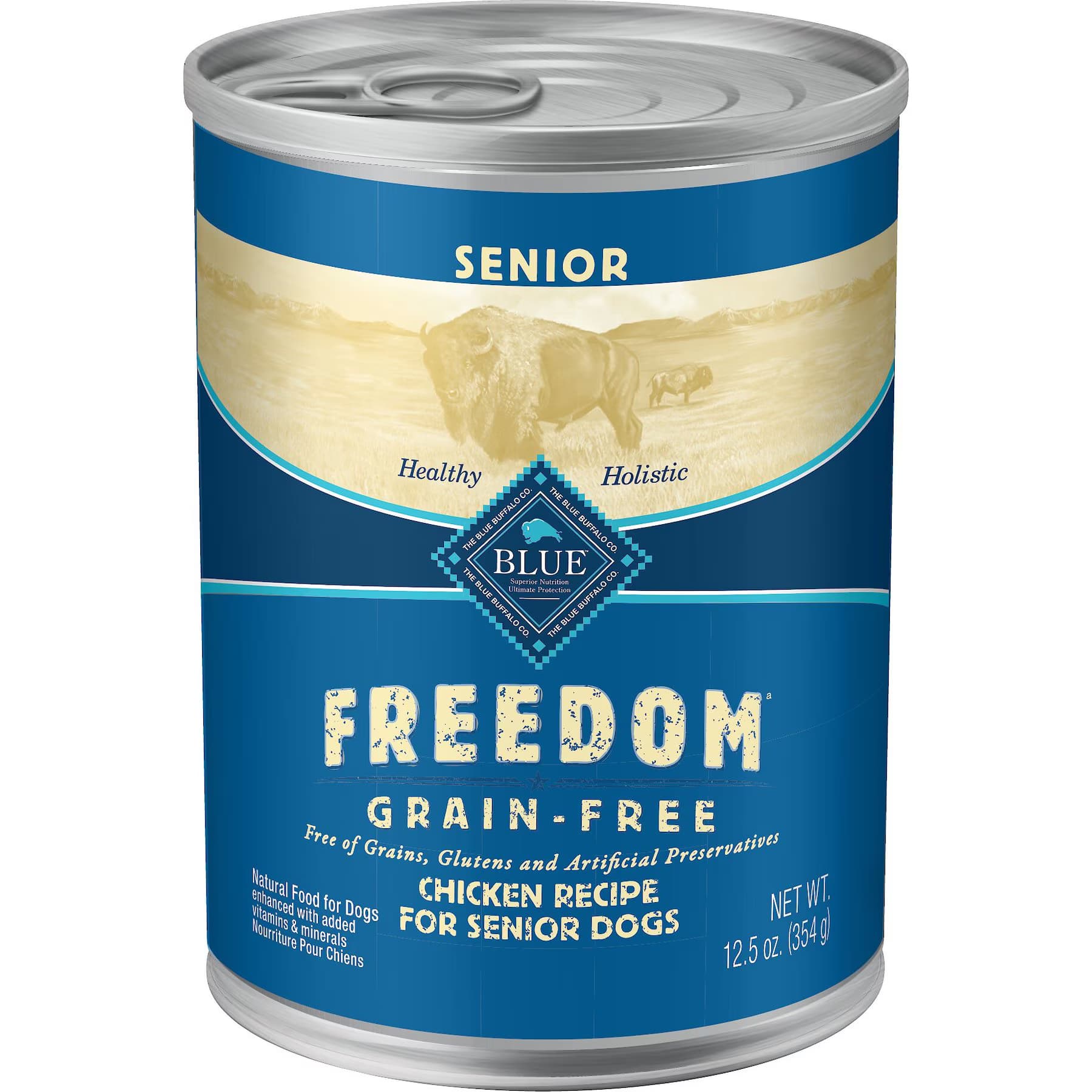 Blue Buffalo Blue Buffalo Freedom Senior Chicken Recipe Grain-Free Canned Dog Food, 12.5-oz