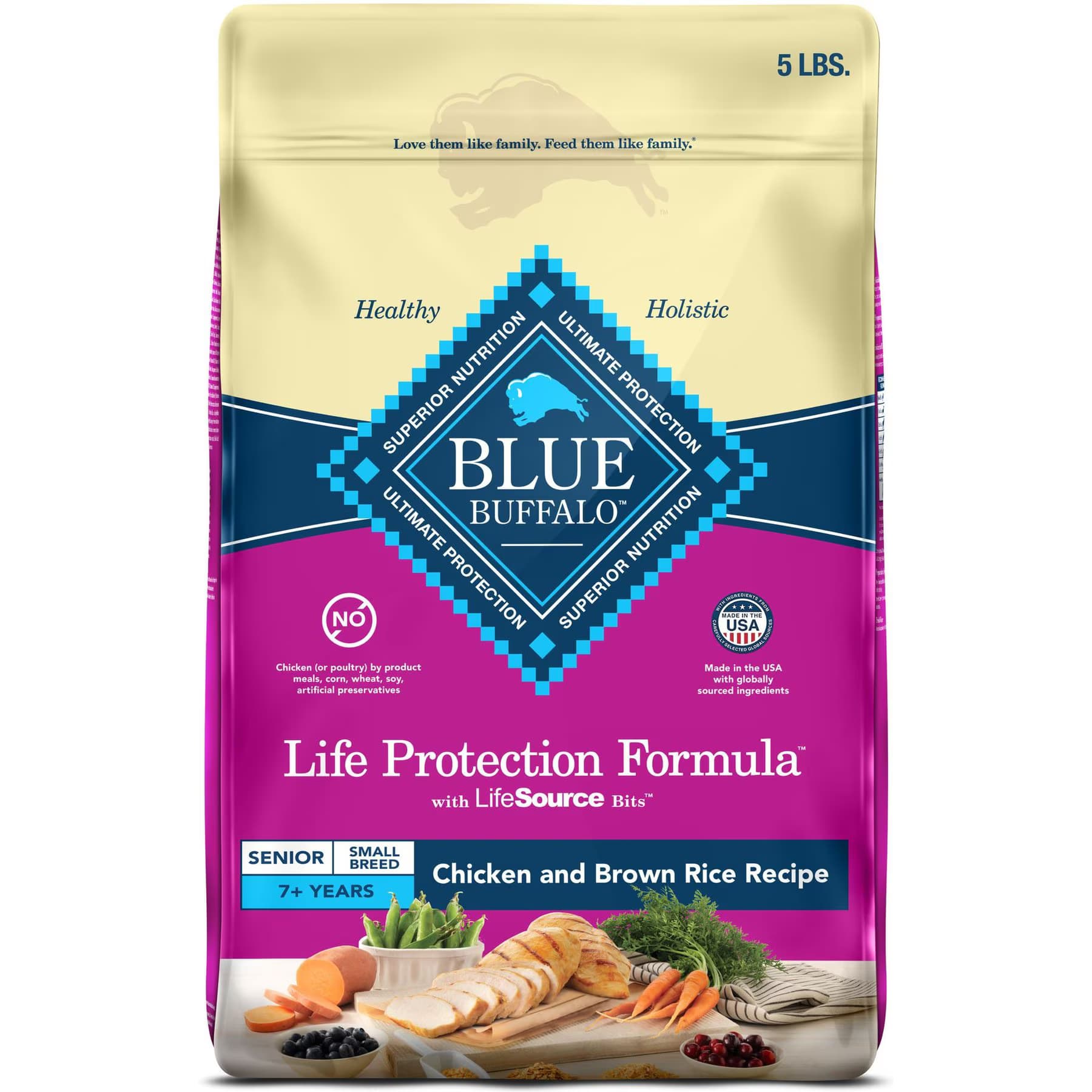 Blue Buffalo Blue Buffalo Life Protection Formula Small Breed Senior Chicken & Brown Rice Recipe Dry Dog Food