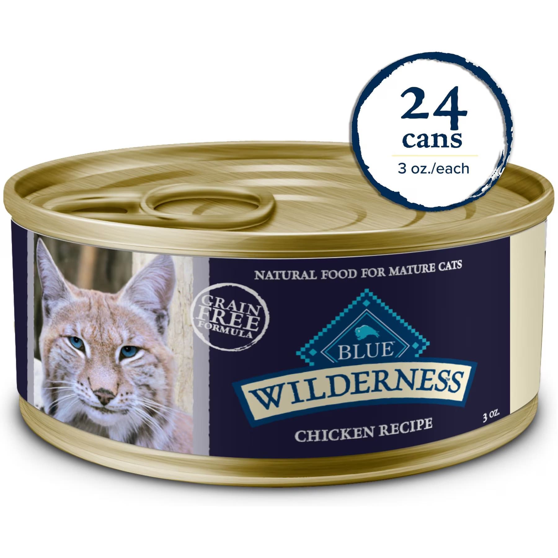 Blue Buffalo Wilderness Adult 7+ Chicken Recipe High-Protein Grain-Free Pate Wet Cat Food — view 3