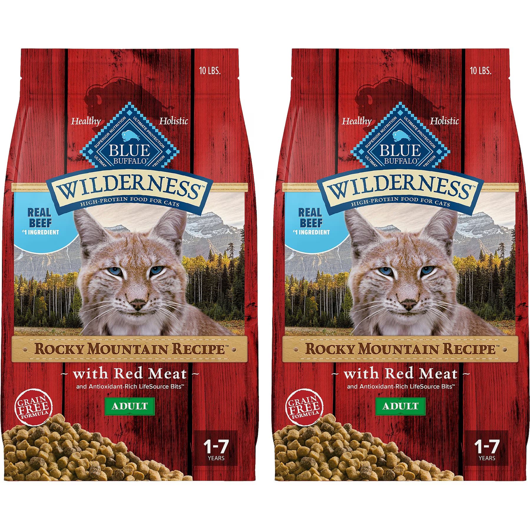 Blue Buffalo Wilderness Rocky Mountain Recipe with Red Meat Adult Grain-Free Dry Cat Food, 20-lb bundle — view 2
