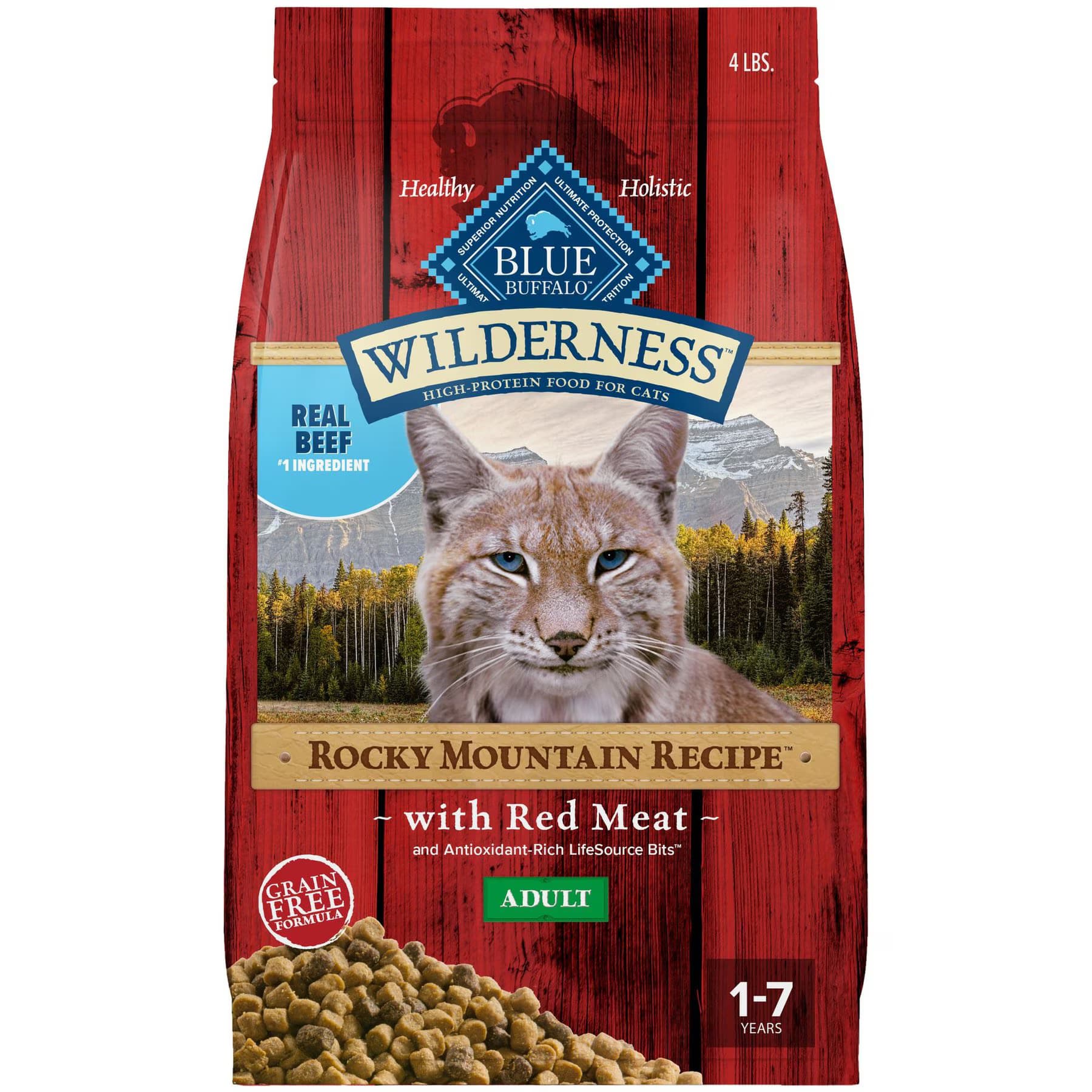Blue Buffalo Blue Buffalo Wilderness Rocky Mountain Recipe with Red Meat Adult Grain-Free Dry Cat Food, 20-lb bundle
