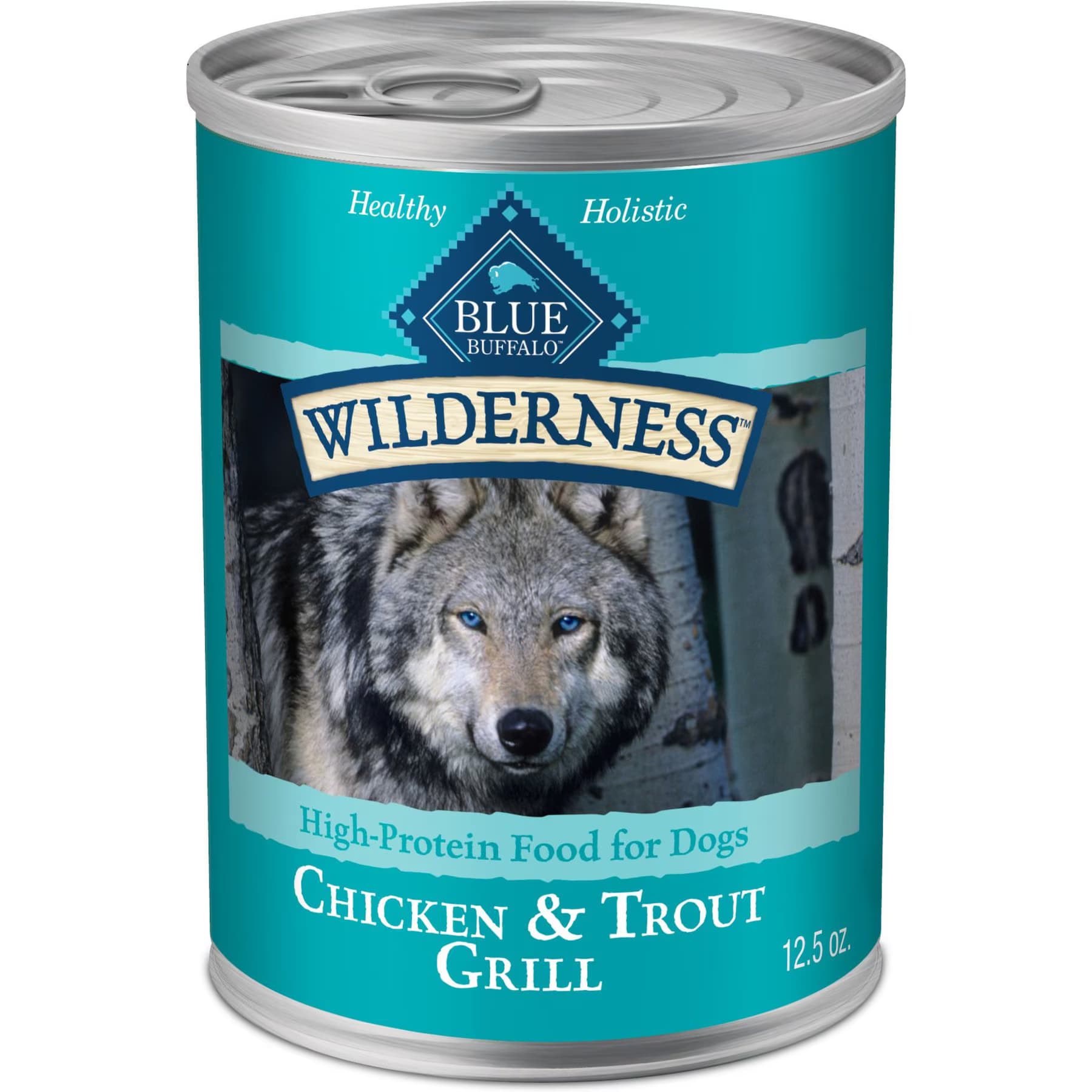 Blue Buffalo Blue Buffalo Wilderness Trout & Chicken Grill Grain-Free Canned Dog Food, 12.5-oz