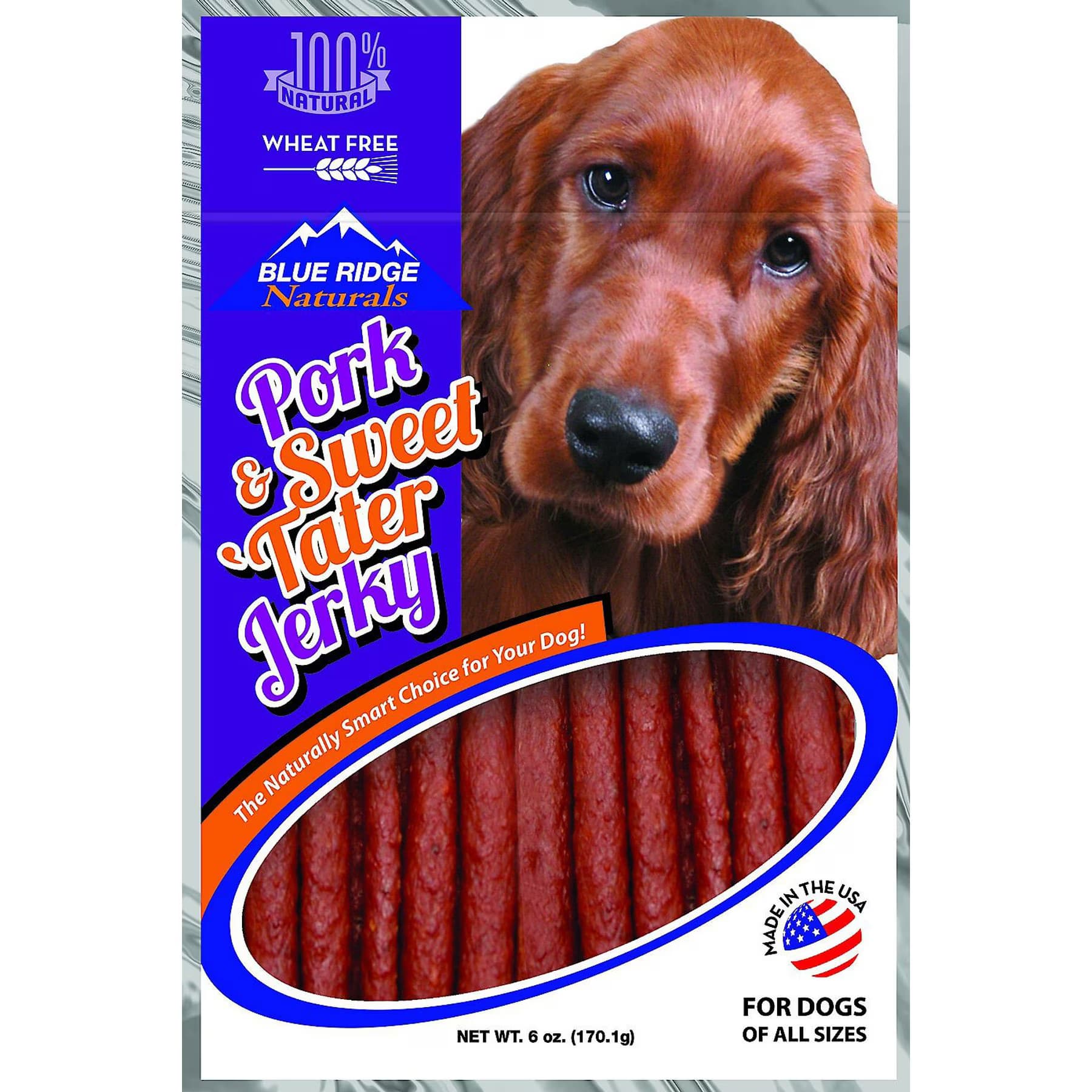 Blue Ridge Naturals Pork & Sweet 'Tater Jerky Dog Treats, 12-oz bundle — view 2