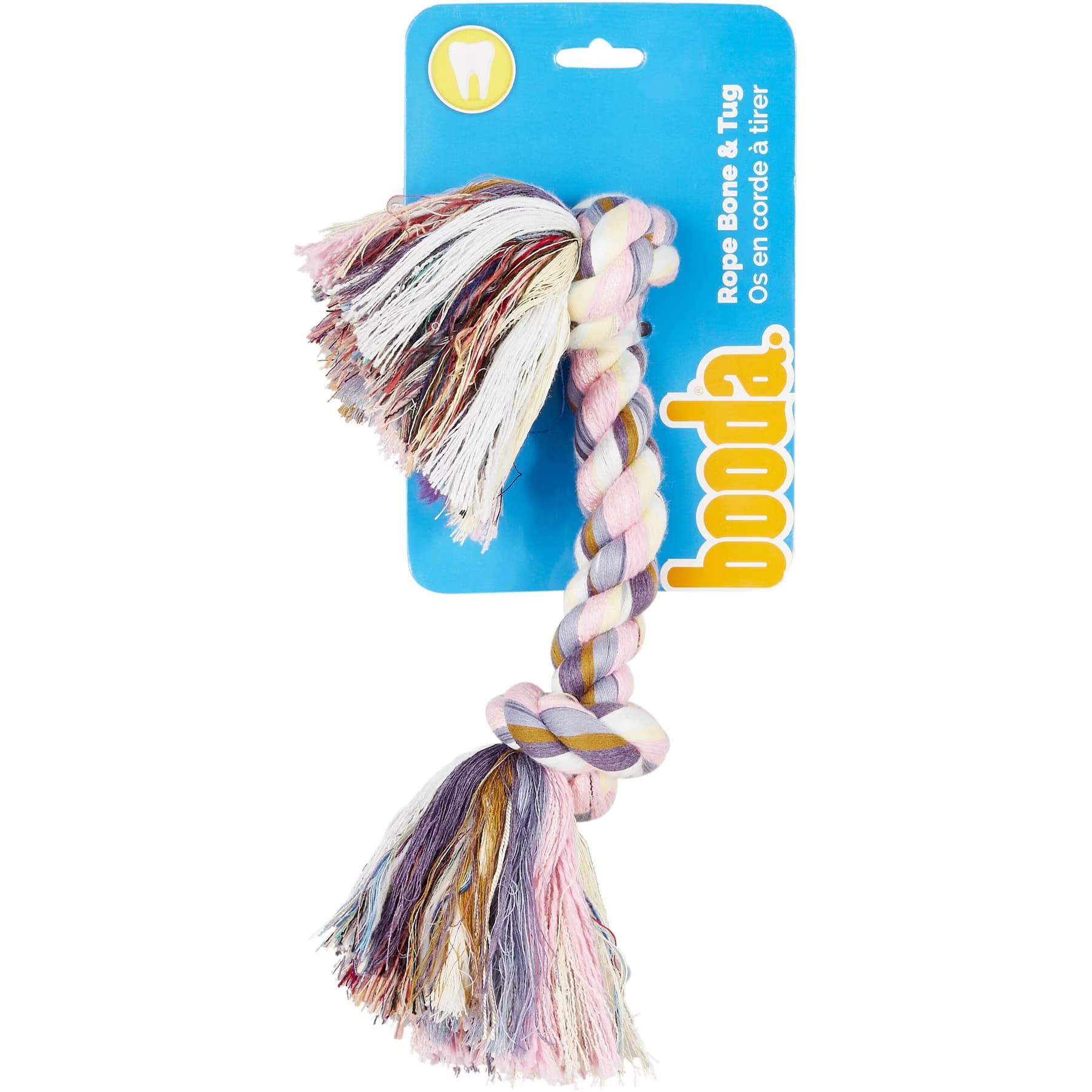 Booda Booda Multi Color 2-Knot Rope Bone Dog Toy, X-Large