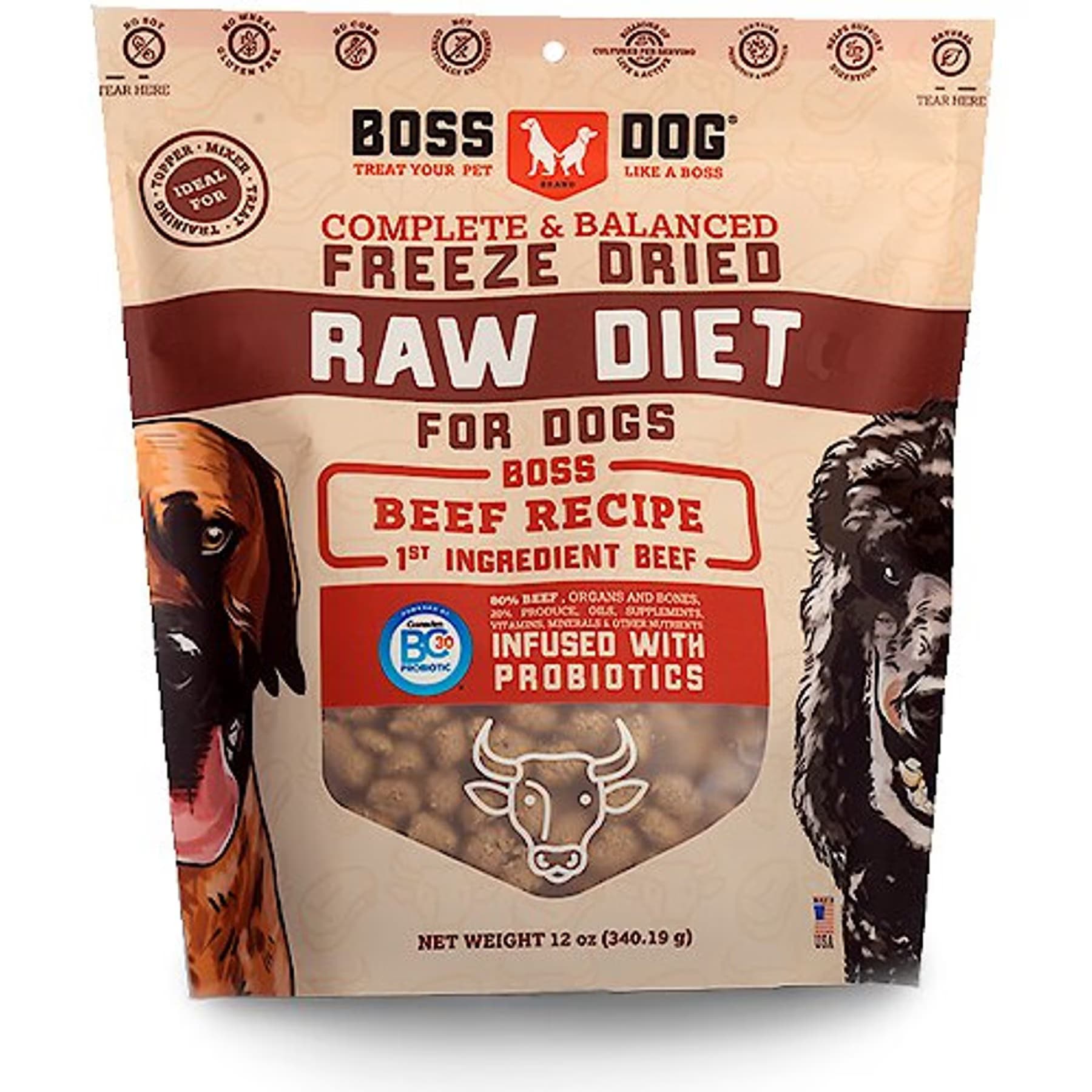 Boss Dog Boss Dog Beef Flavor Freeze-Dried Dog Food