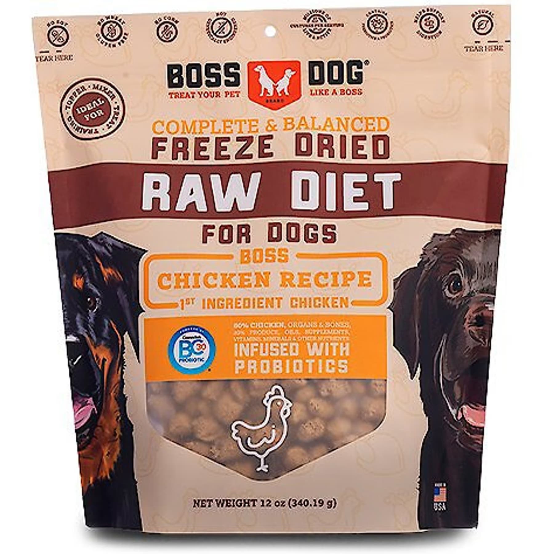 Boss Dog Boss Dog Chicken Flavor Freeze-Dried Dog Food