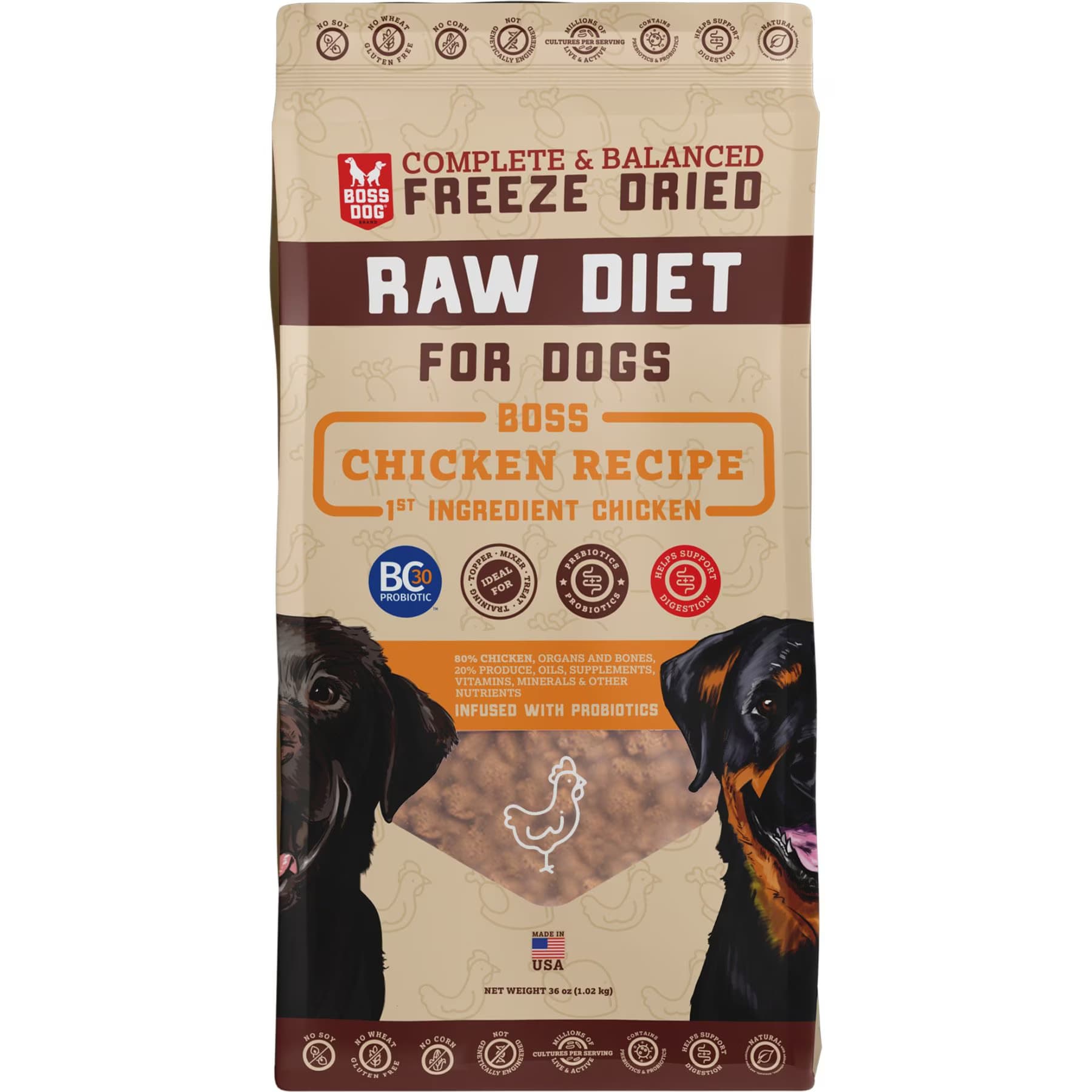 Boss Dog Boss Dog Chicken Recipe Freeze-Dried Dog Food