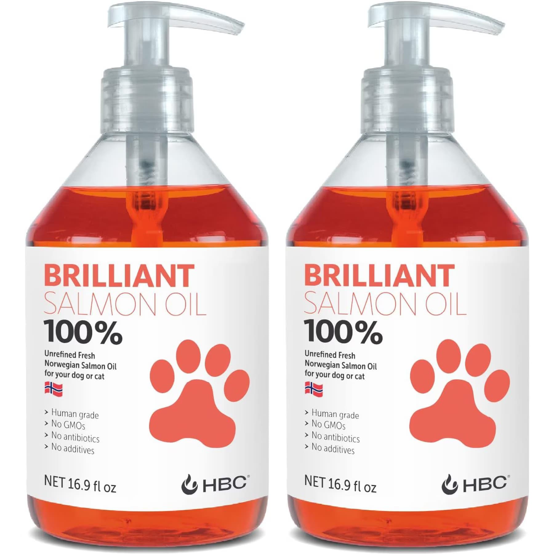 Brilliant Brilliant Salmon Oil Skin & Coat Supplement for Dogs, 500-ml bottle