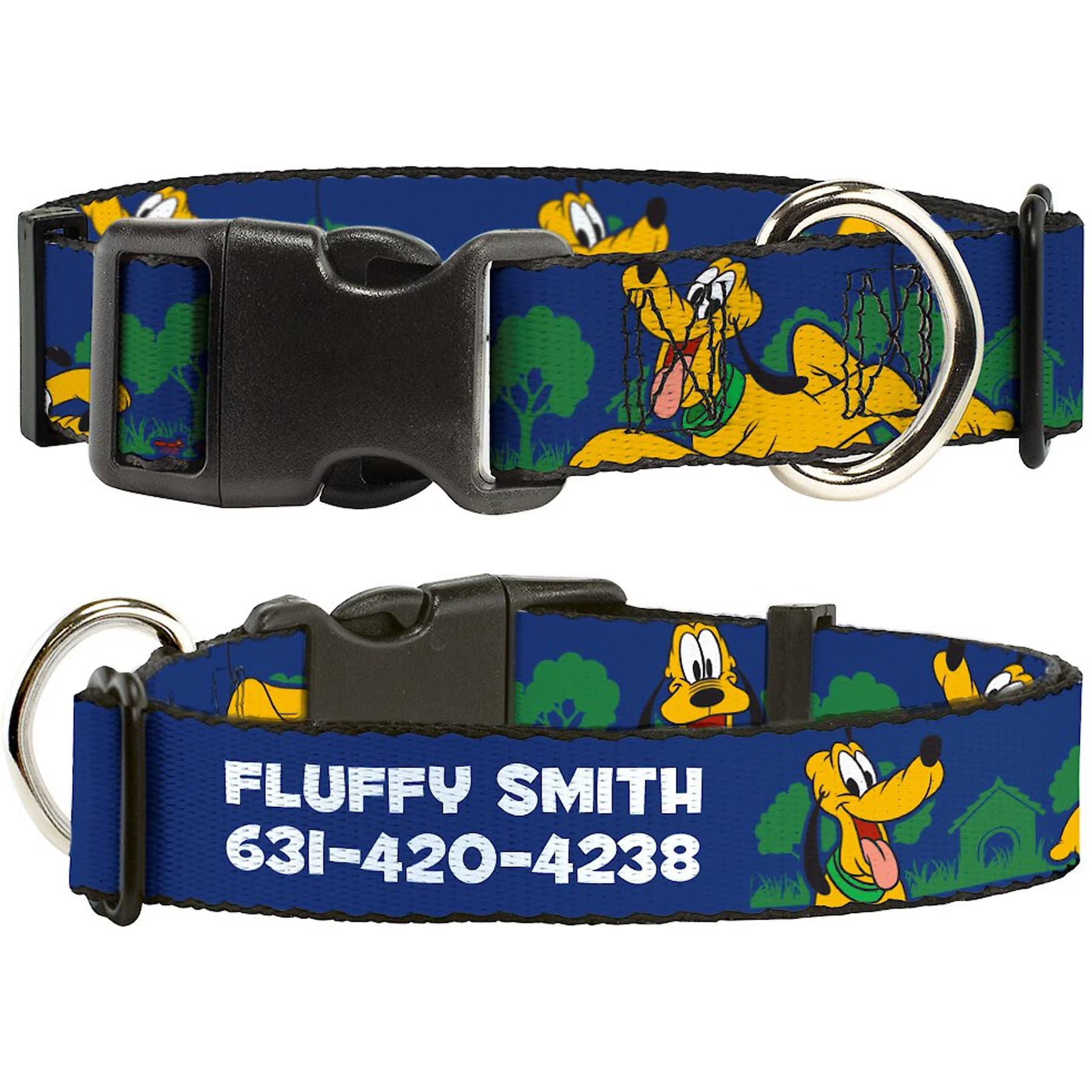 Buckle-Down Disney Pluto 4-Poses/Landscape Personalized Dog Collar, Medium — view 3
