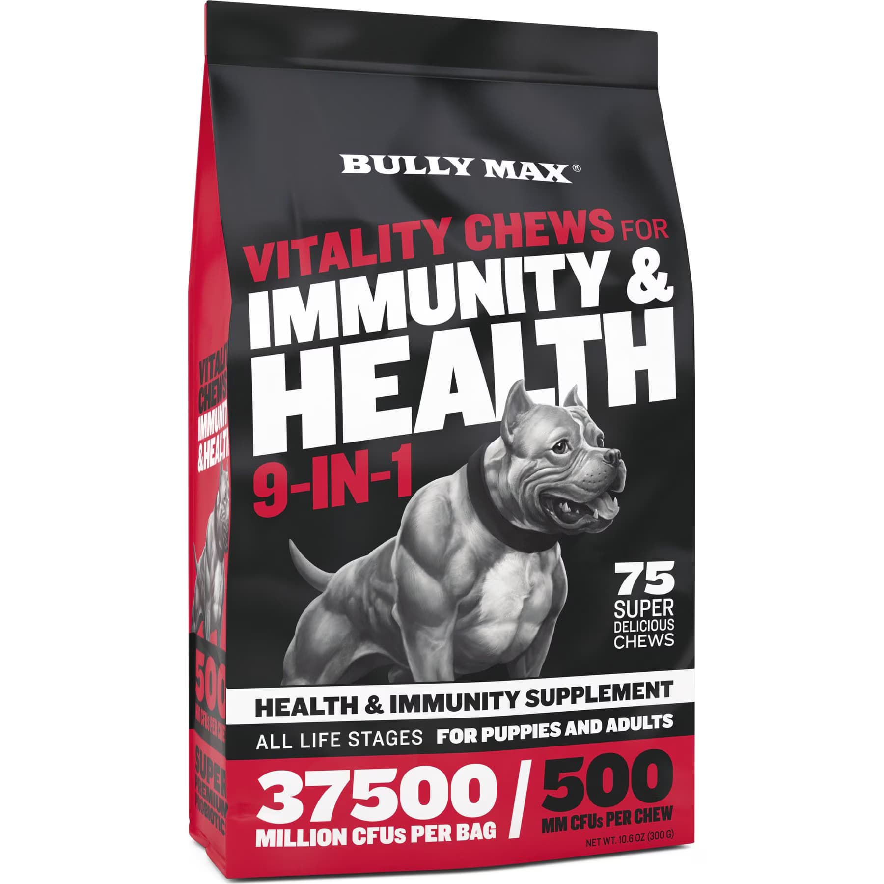 Bully Max Bully Max Vitality Chews for Immunity & Health 9-in-1 Supplement for Dogs