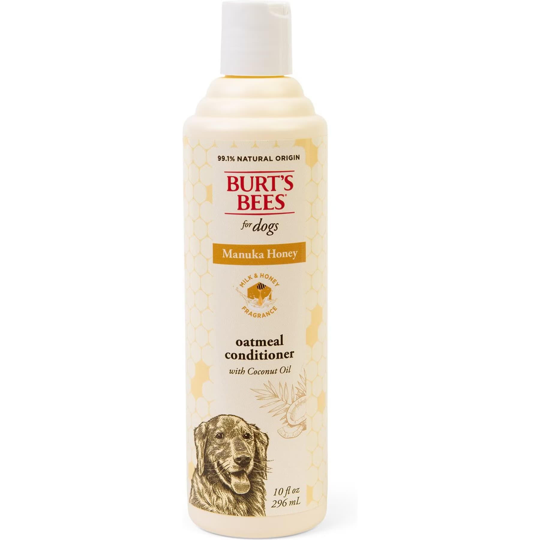 Burt's Bees Burt’s Bees Manuka Honey Oatmeal Coconut Oil Dog Conditioner, 10-fl oz bottle