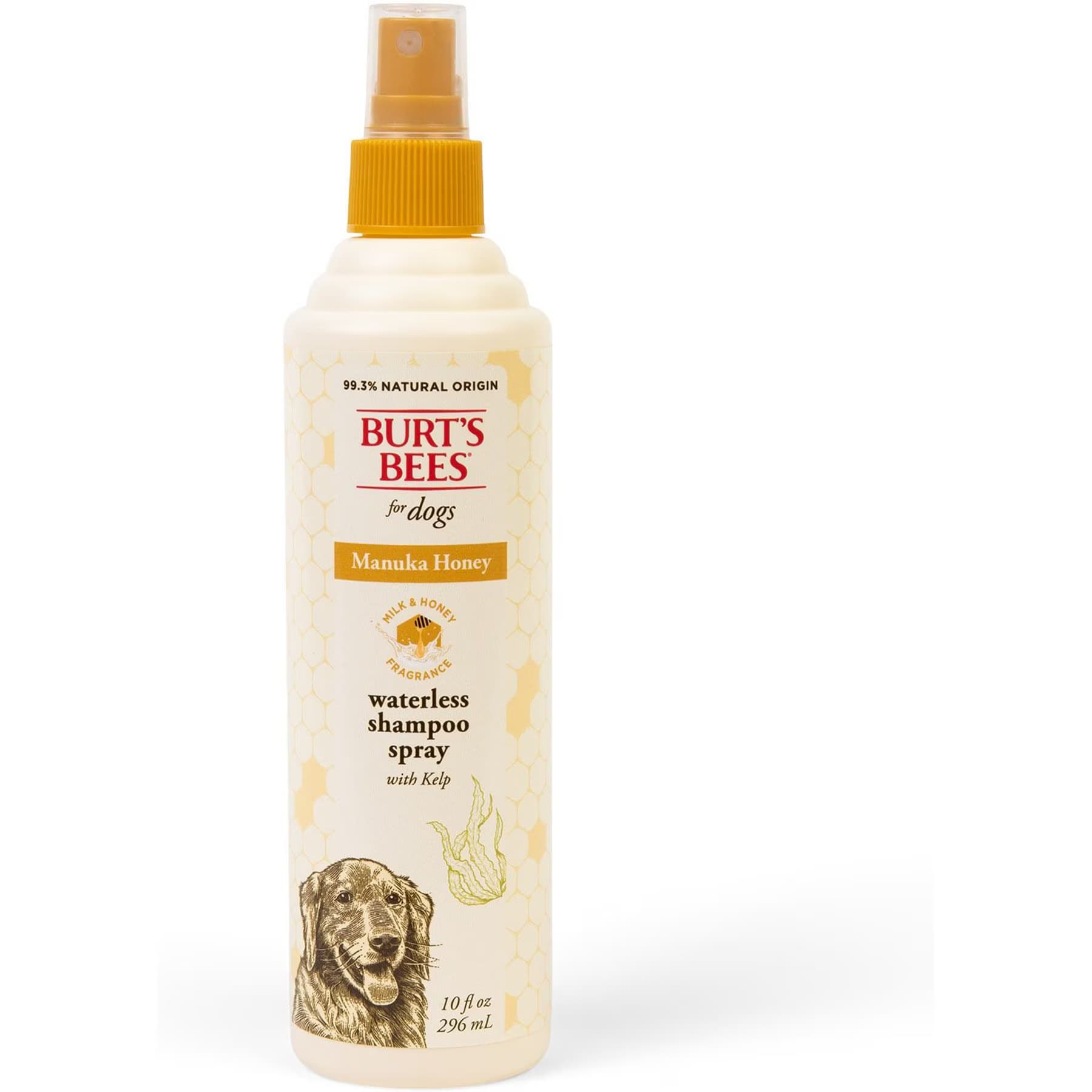 Burt's Bees Burt’s Bees Manuka Honey Waterless Kelp Dog Shampoo Spray, 10-fl oz bottle