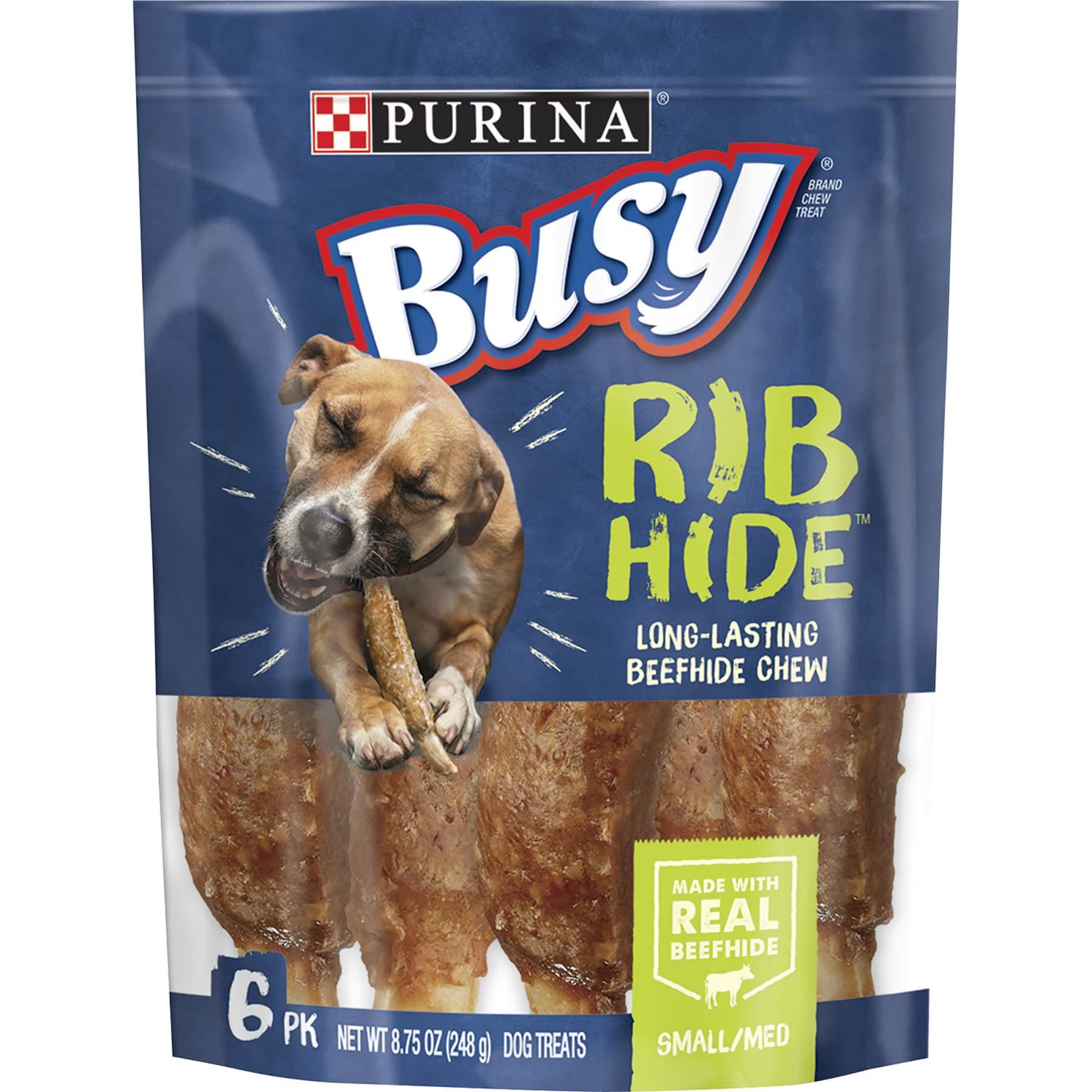 Busy Bone Busy Bone Rib Hide, Long-Lasting Small/Medium Dog Treats