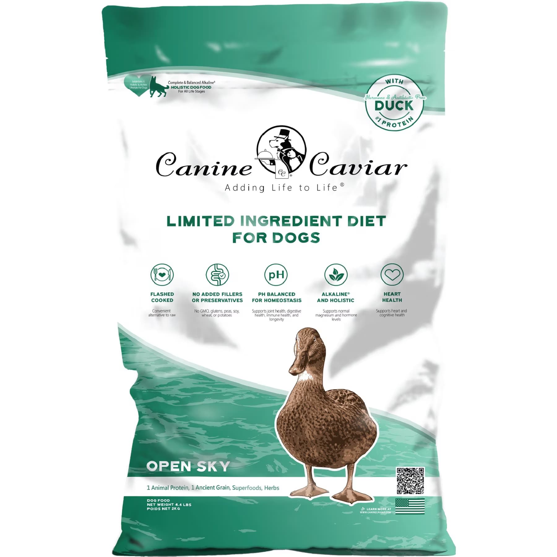 Canine Caviar Open Sky Duck Limited Ingredient Diet Alkaline Dry Dog Food — view 2