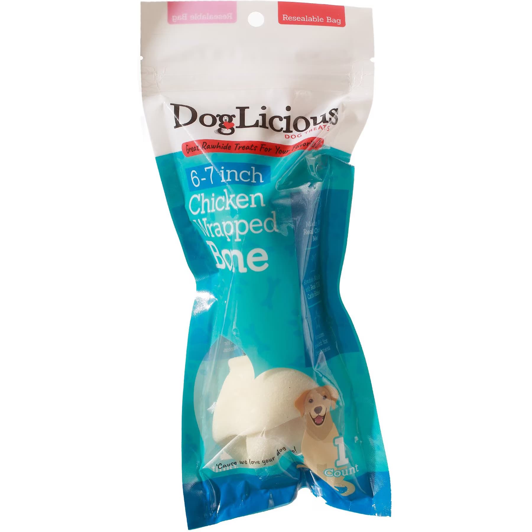 Canine's Choice Canine’s Choice DogLicious 6 – 7″ Chicken Wrapped Bone Rawhide Dog Treat — 6-7-inch
