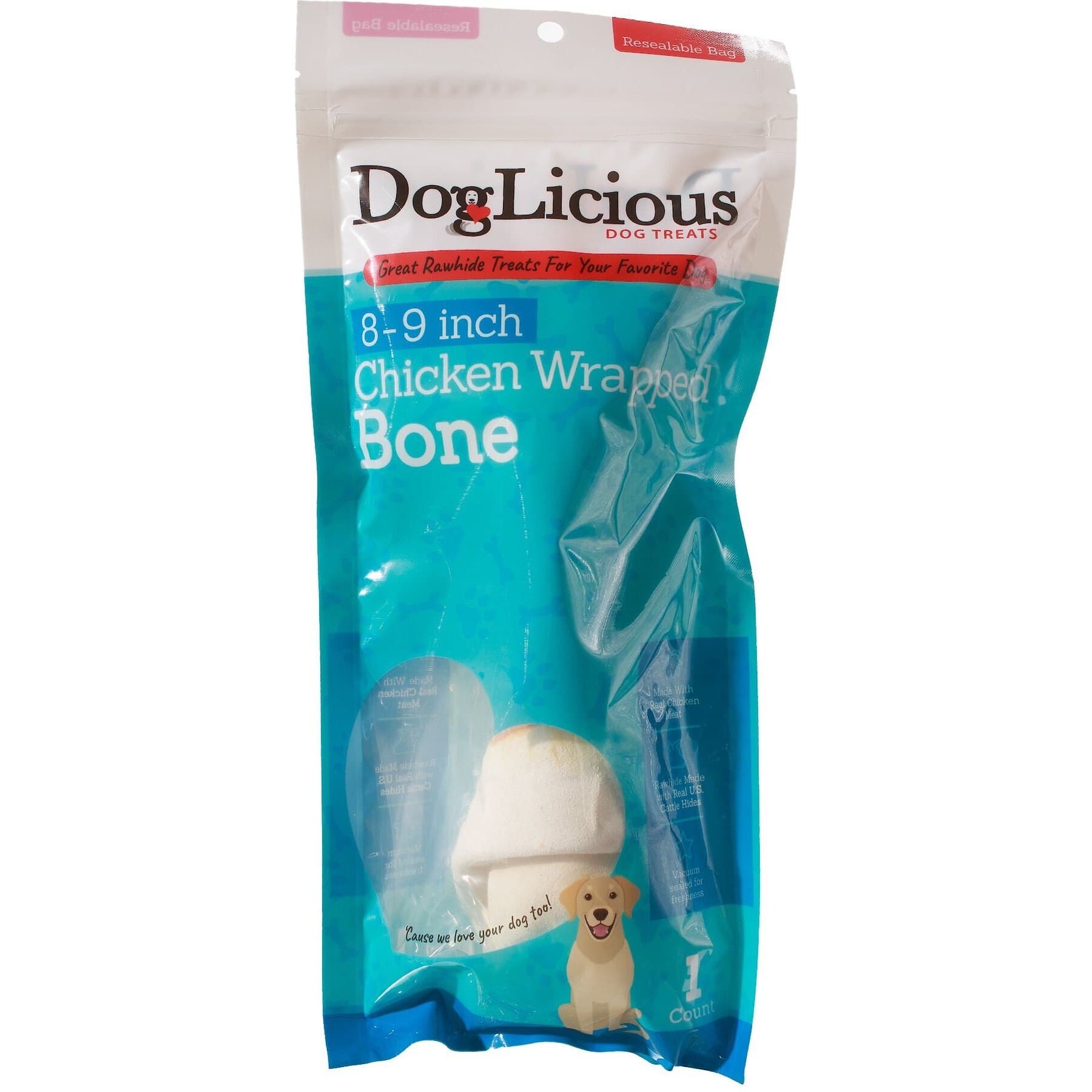 Canine's Choice Canine’s Choice DogLicious 8 – 9″ Chicken Wrapped Bone Rawhide Dog Treat — 8-9-inch