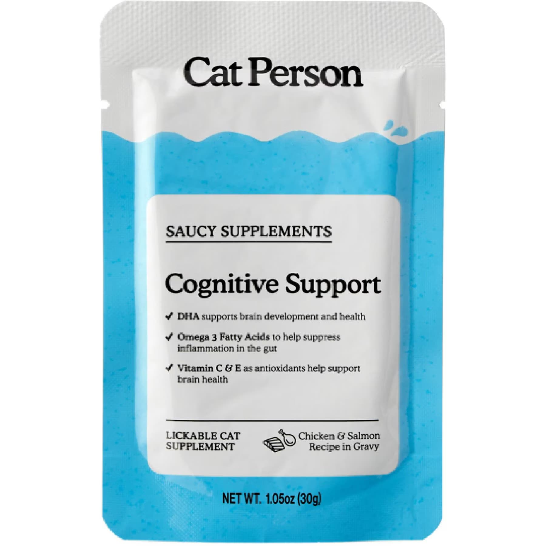 Cat Person by Weruva Cat Person by Weruva Cognitive Support Chicken & Salmon Puree Lickable Supplement for Cats